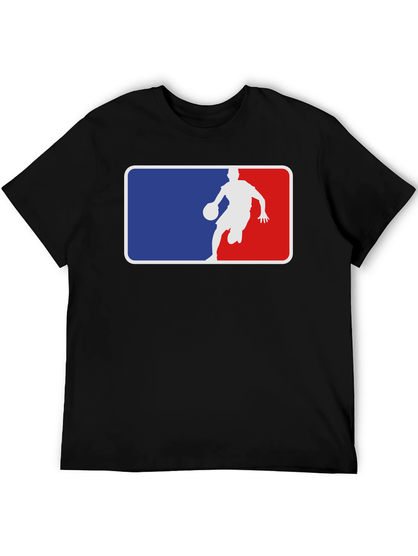 Basketball Player Logo Black T-Shirt