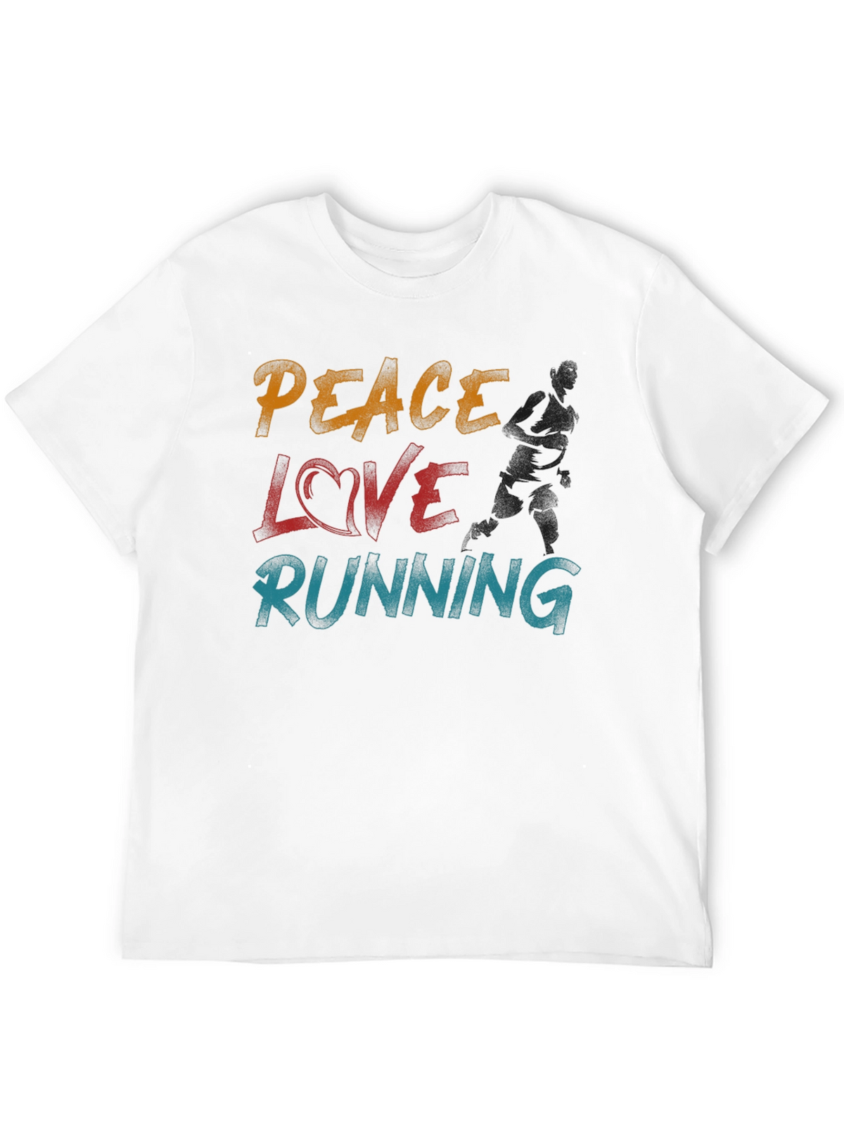 Peace Love Running Graphic T-Shirt