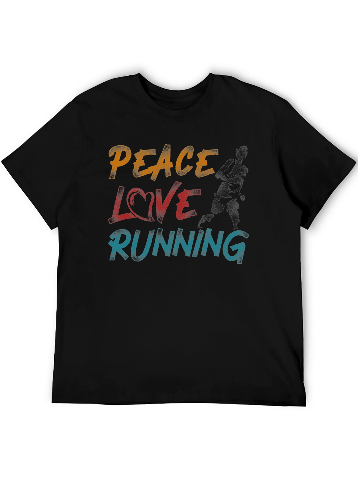 Peace Love Running Graphic T-Shirt