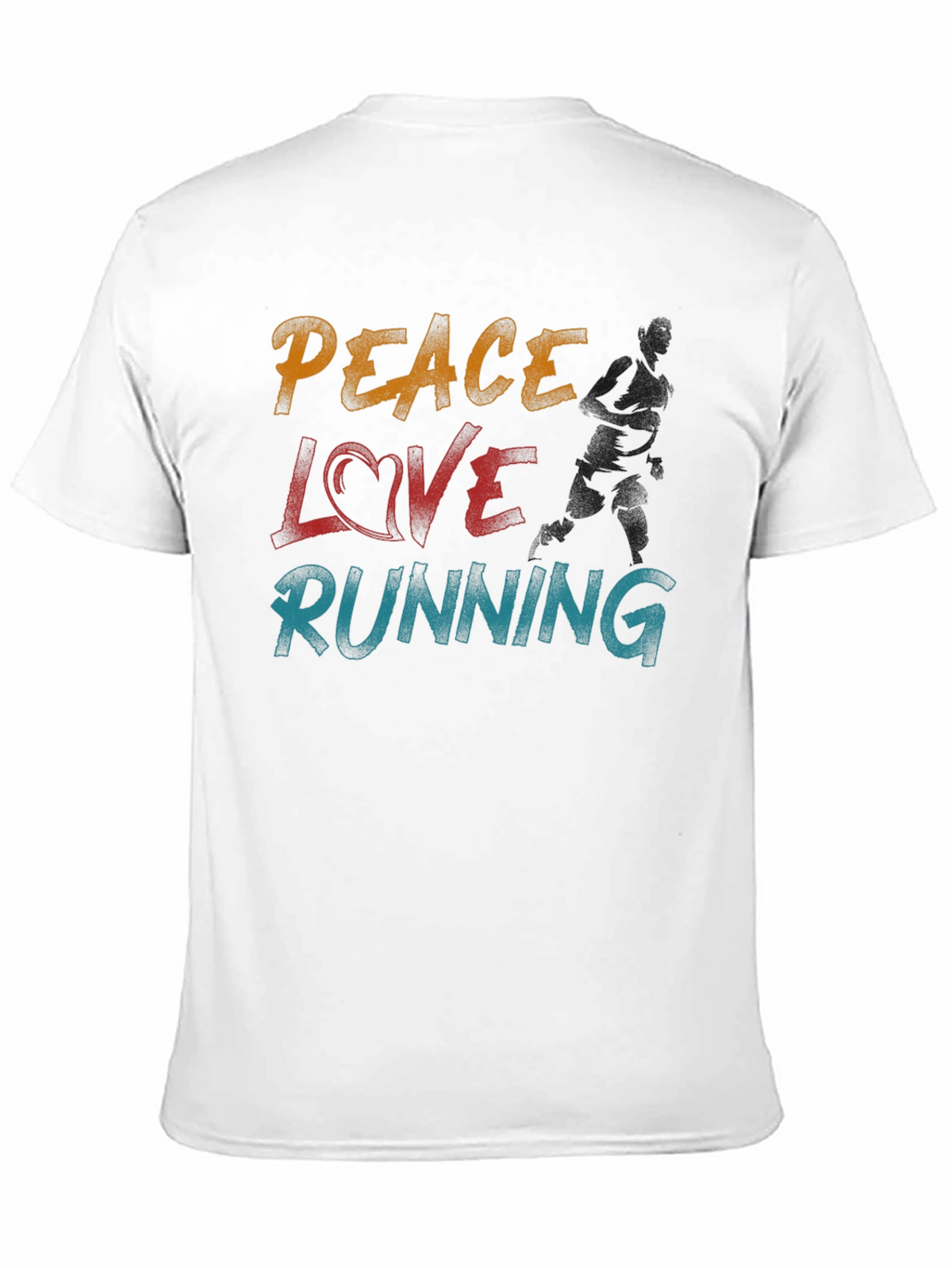 Peace Love Running Graphic T-Shirt