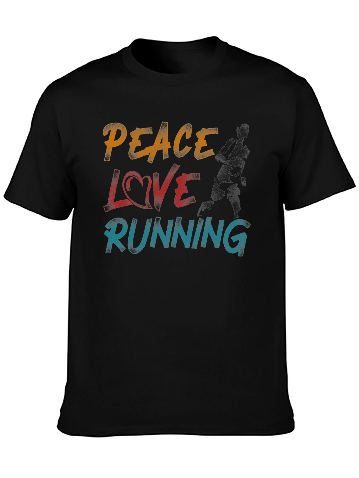 Peace Love Running Graphic T-Shirt