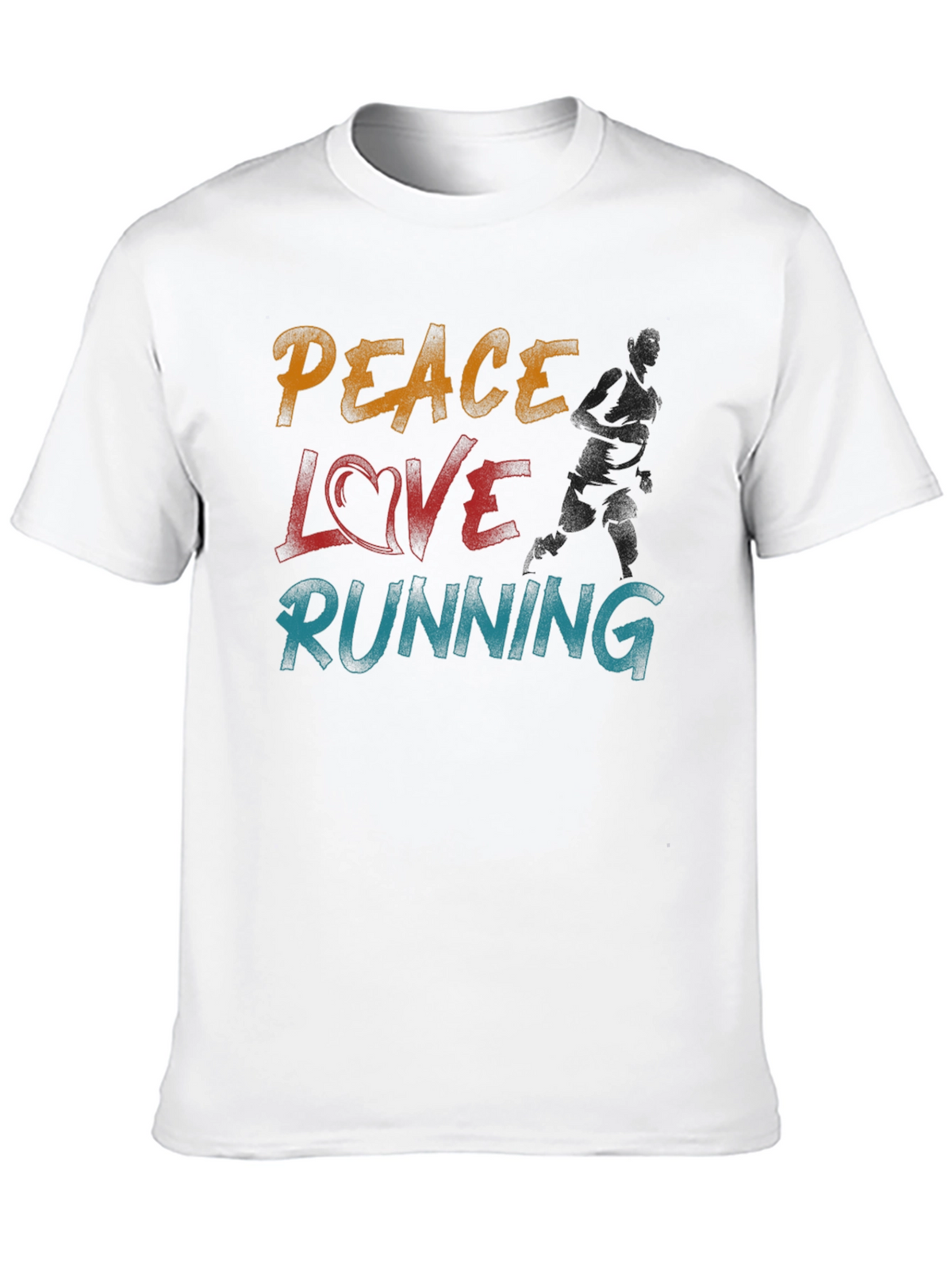Peace Love Running Graphic T-Shirt