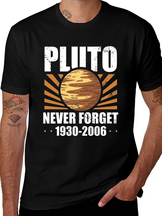 Pluto Never Forget T-Shirt - Retro Graphic Tee