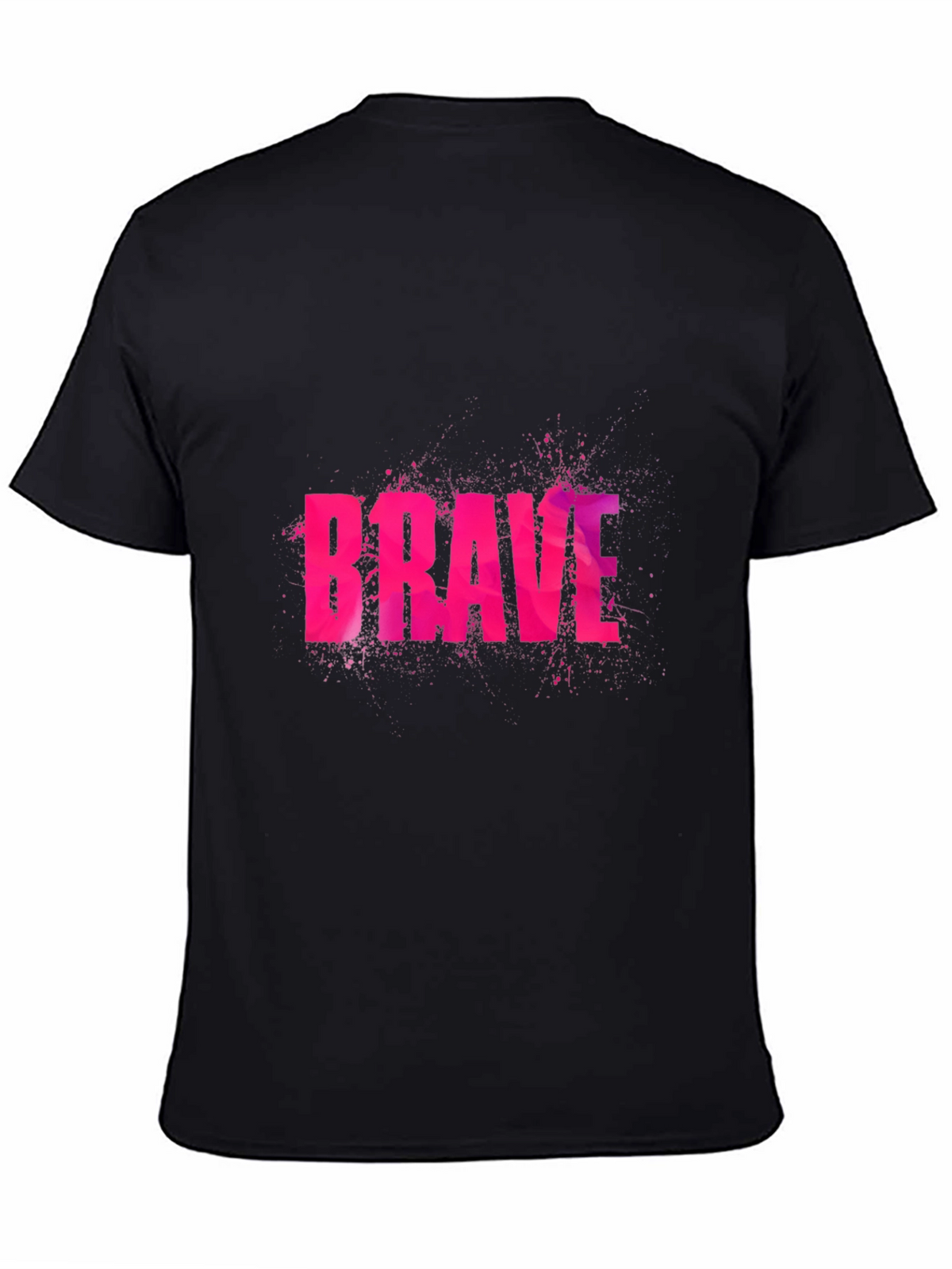 Brave Graphic Print Black T-Shirt