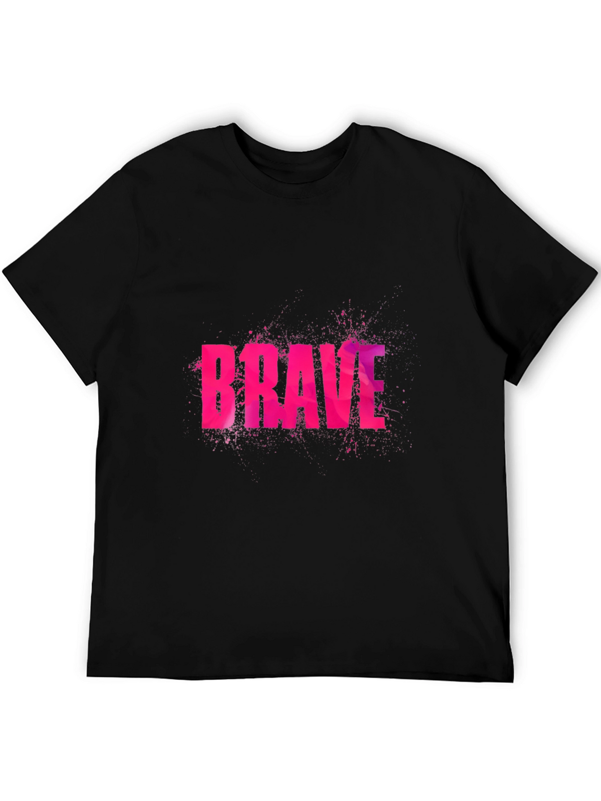 Brave Graphic Print Black T-Shirt