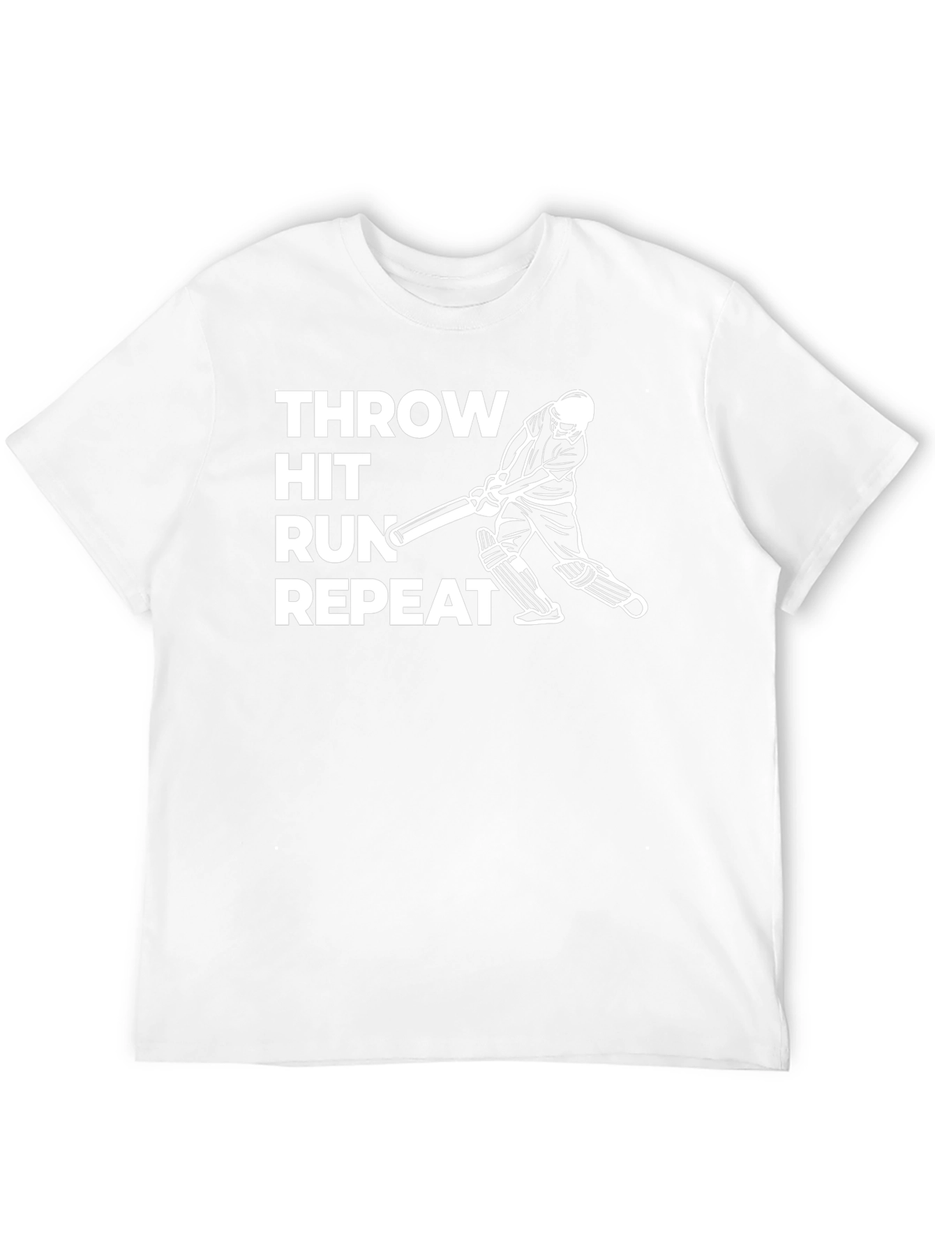 Cricket T-Shirt: Throw Hit Run Repeat