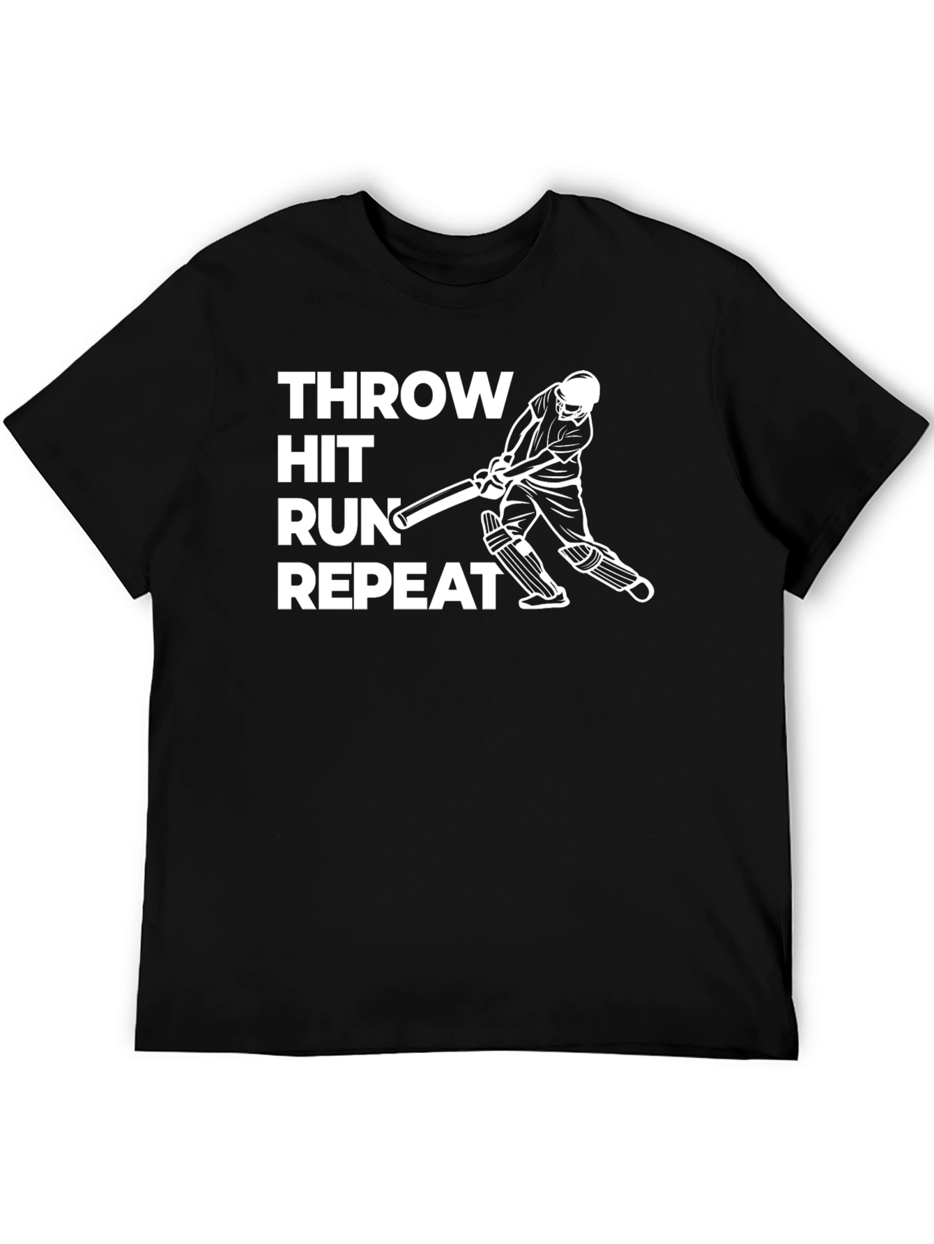 Cricket T-Shirt: Throw Hit Run Repeat