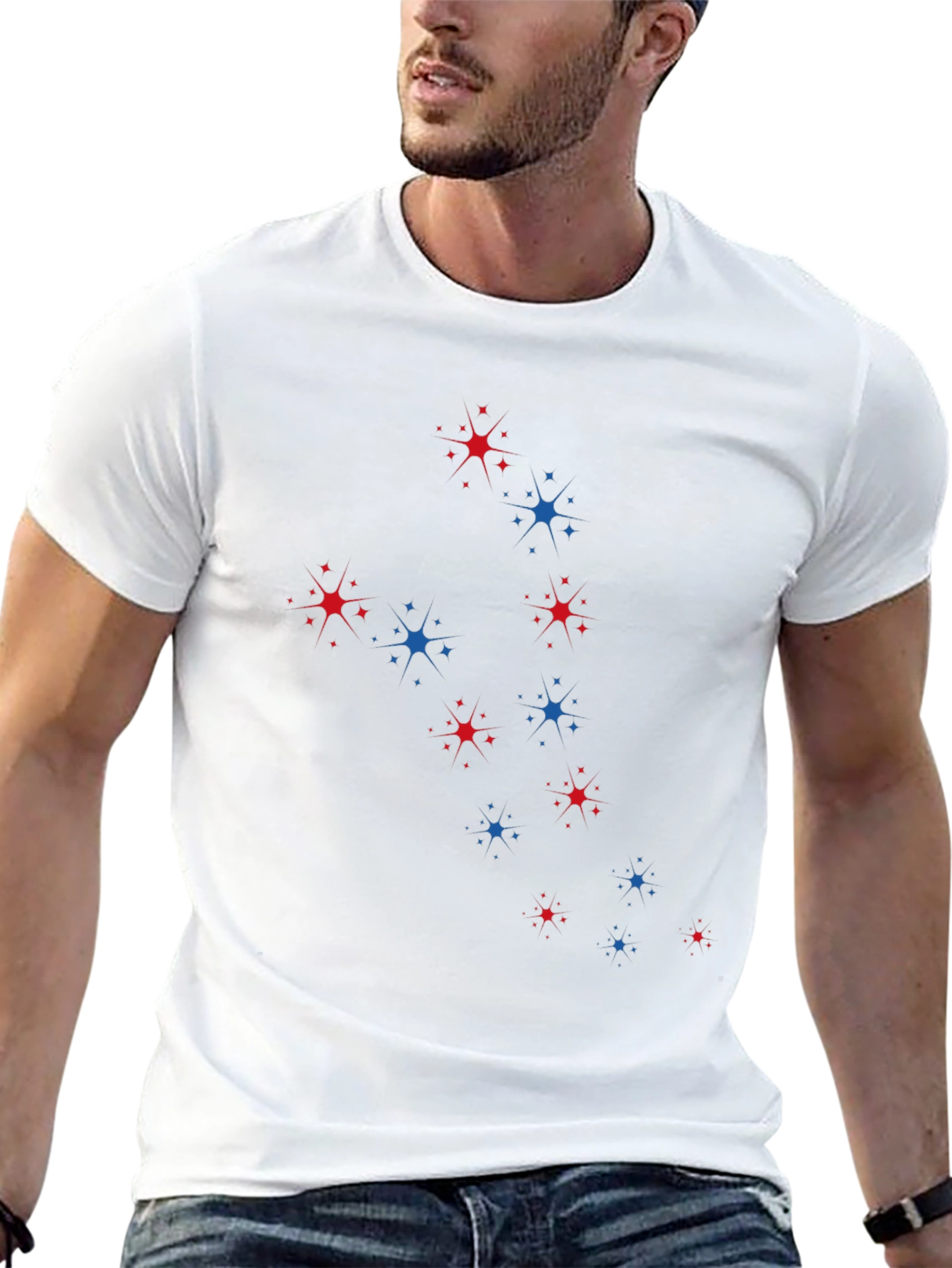Stars & Sparkle Mens Black T-Shirt