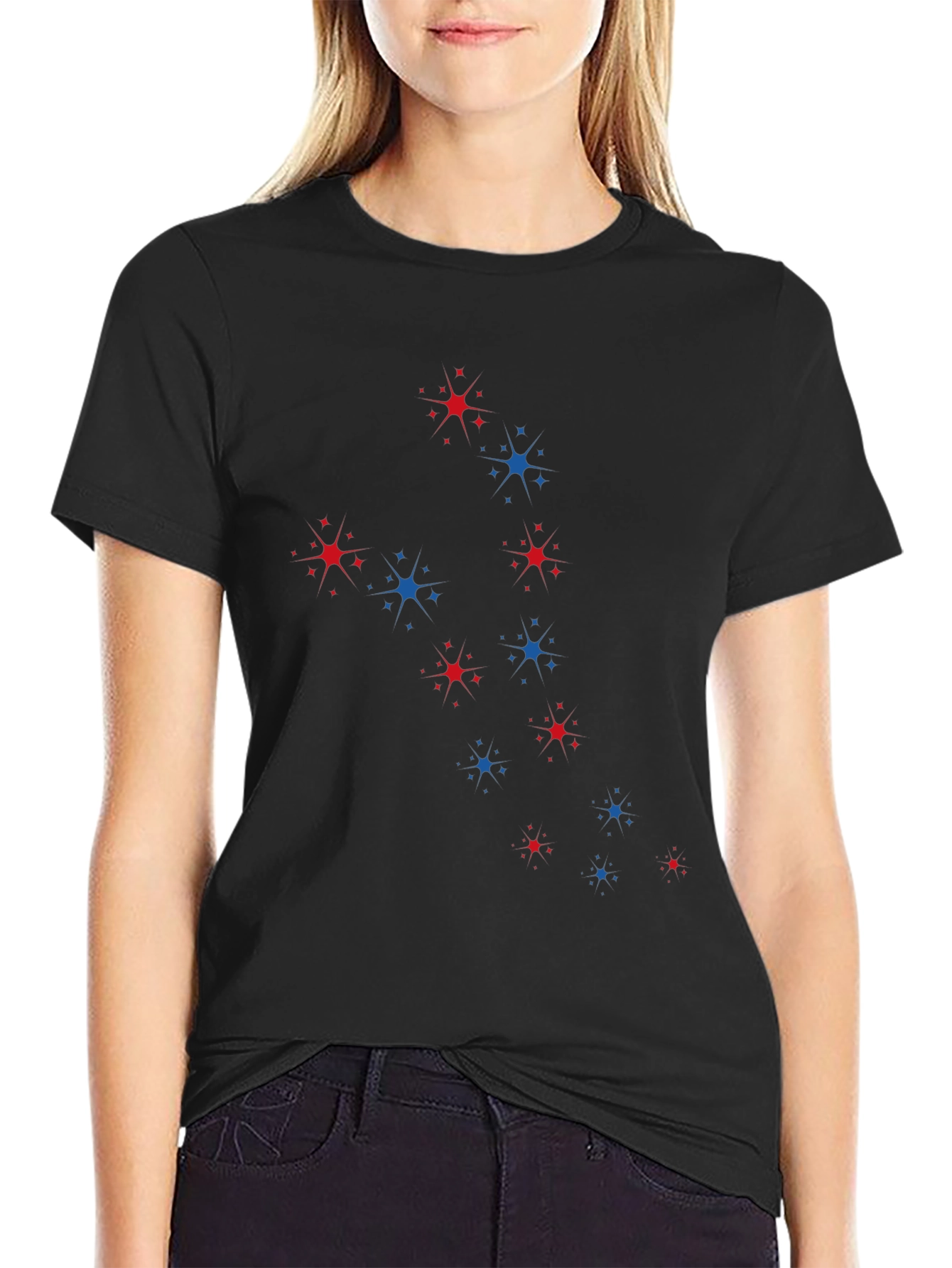 Stars & Sparkle Mens Black T-Shirt