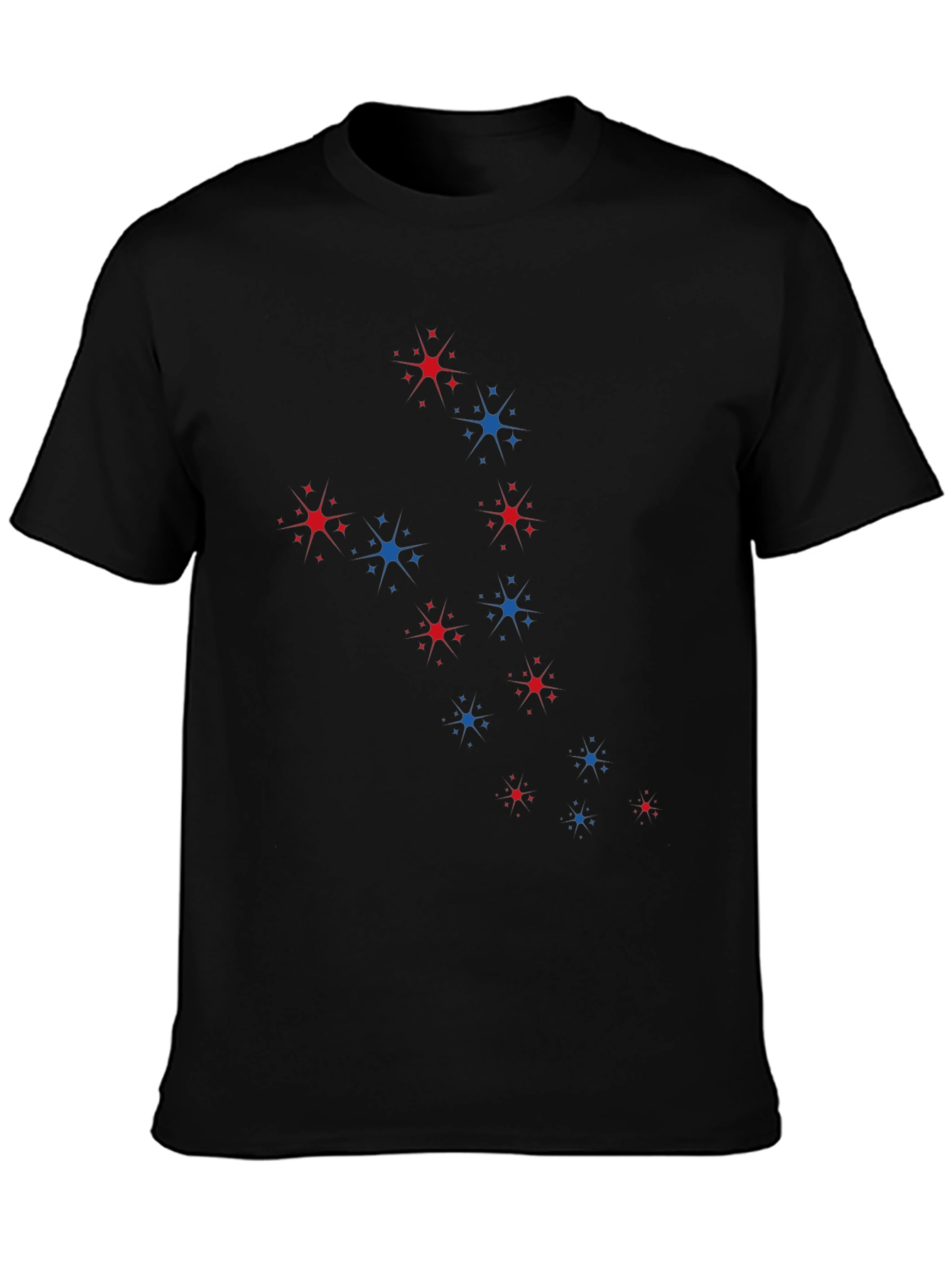 Stars & Sparkle Mens Black T-Shirt