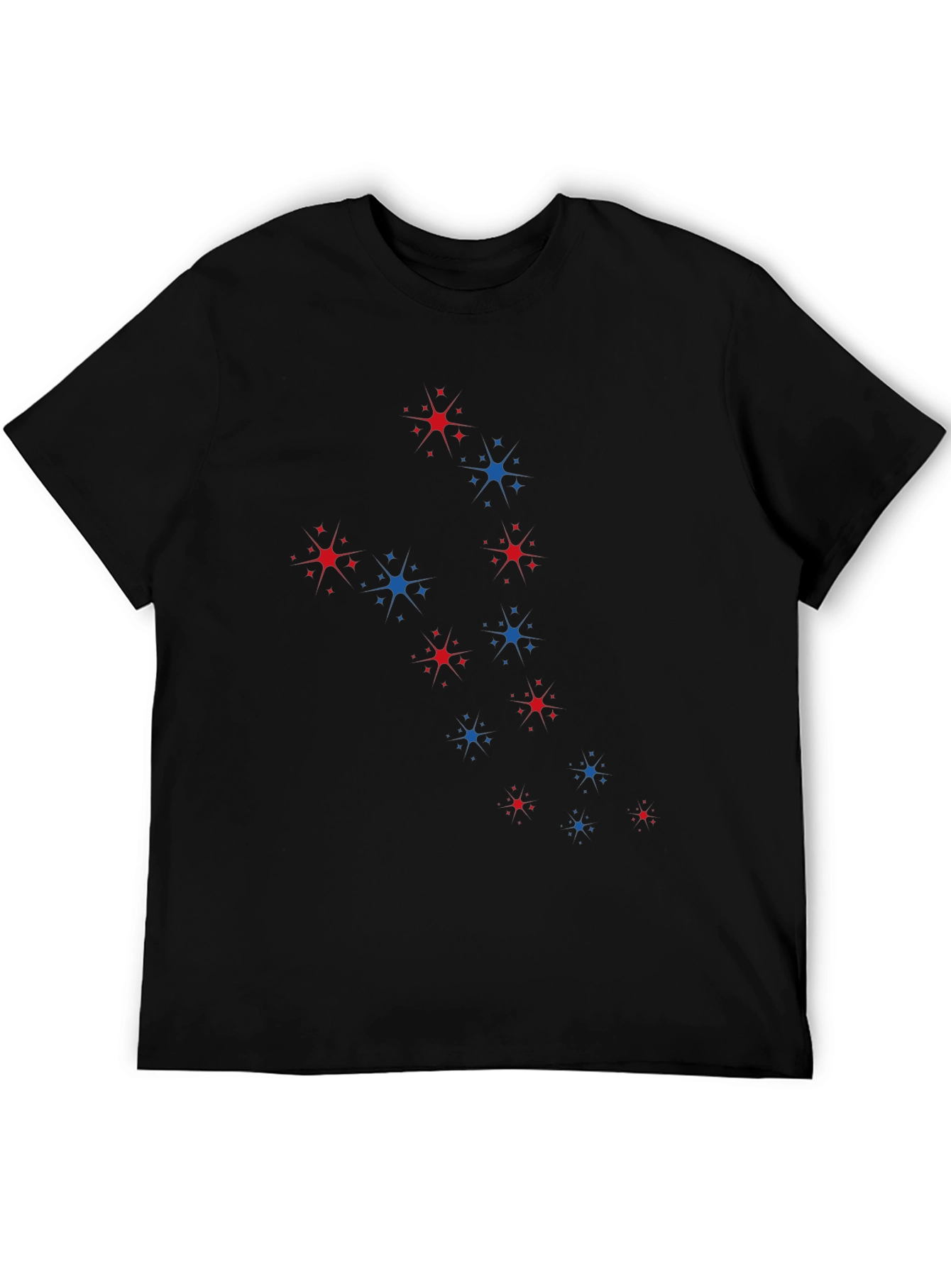 Stars & Sparkle Mens Black T-Shirt