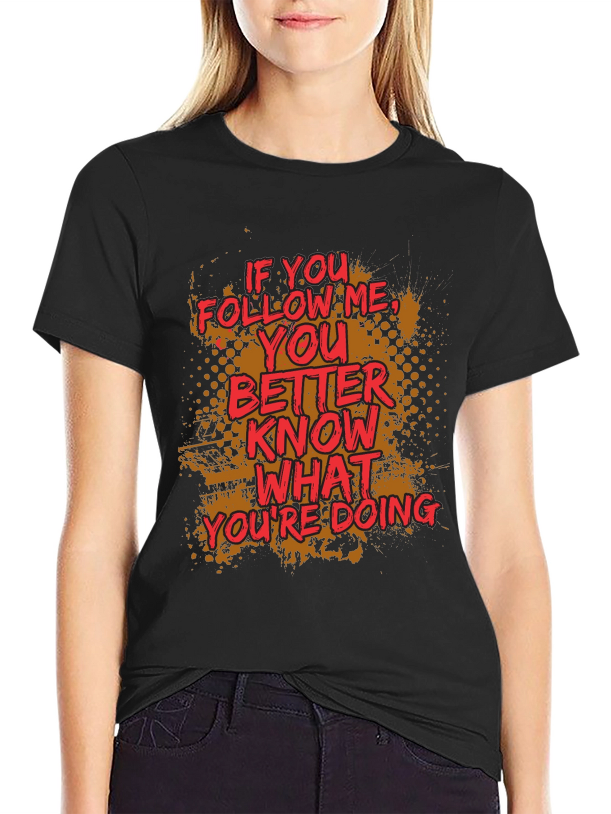 Follow Me Graphic Print Crewneck T-Shirt