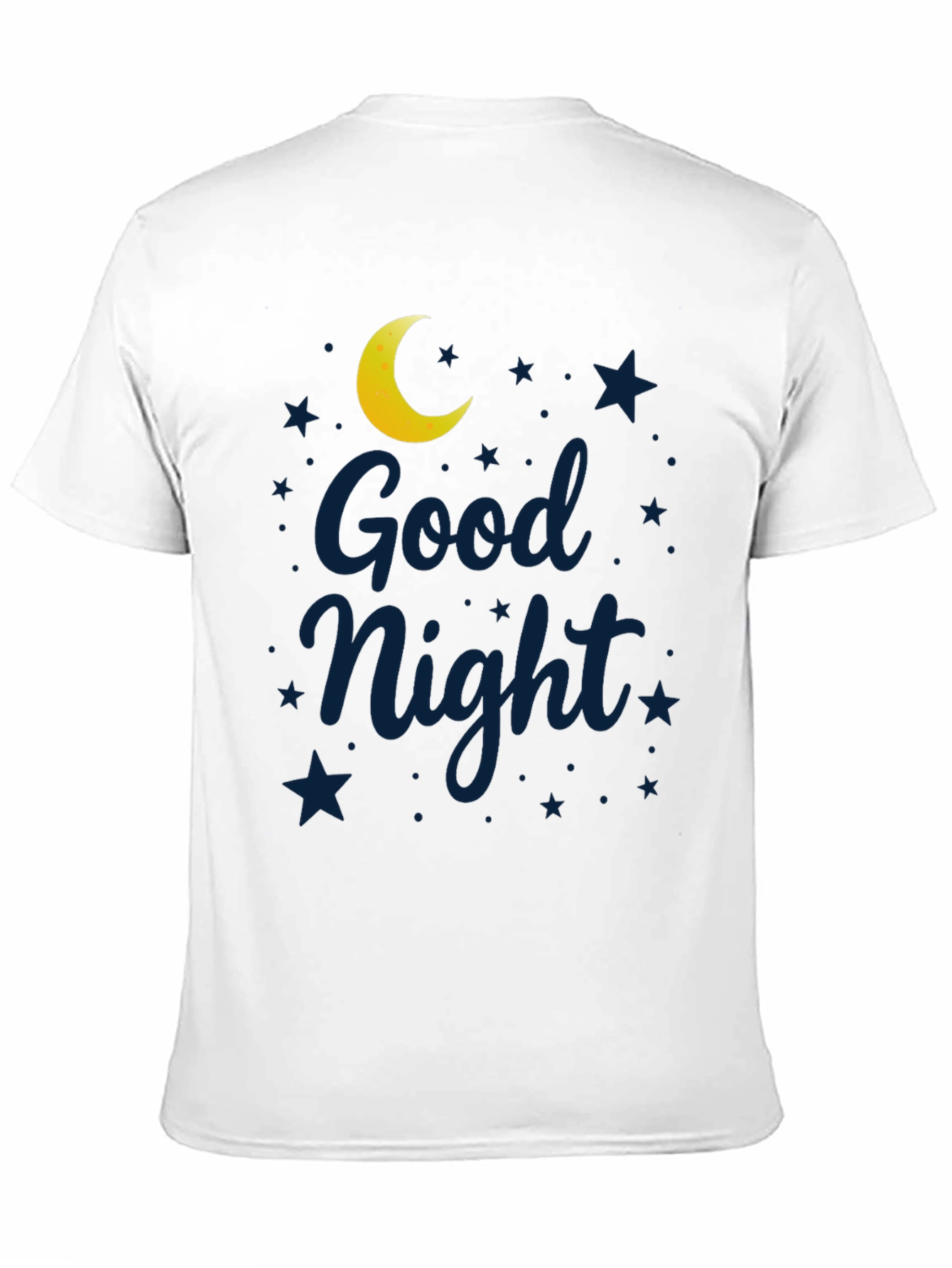 Good Night Moon & Stars Graphic Black T-Shirt