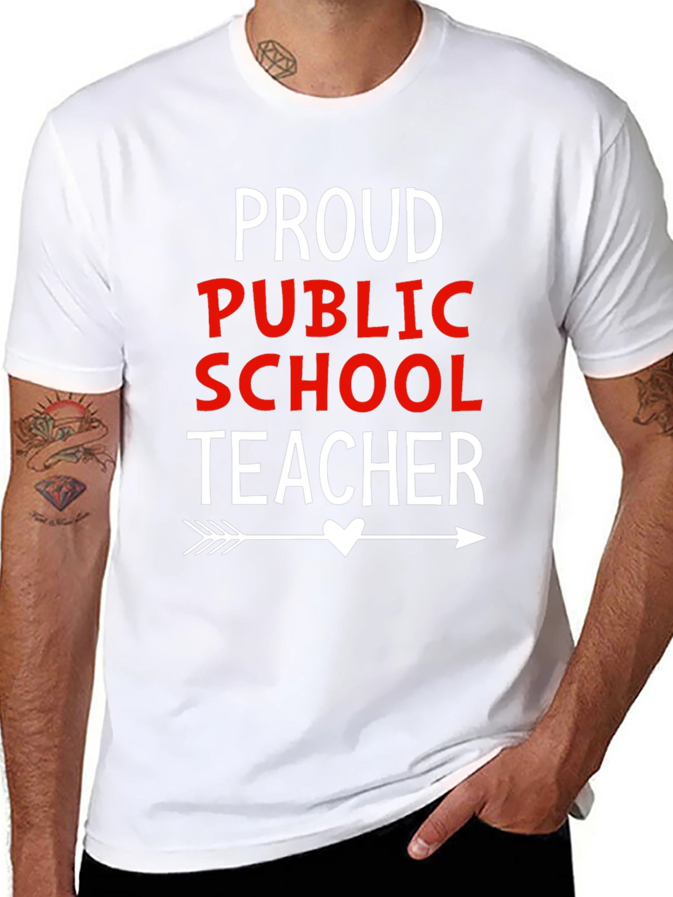 Proud Public School Teacher Graphic T-Shirt