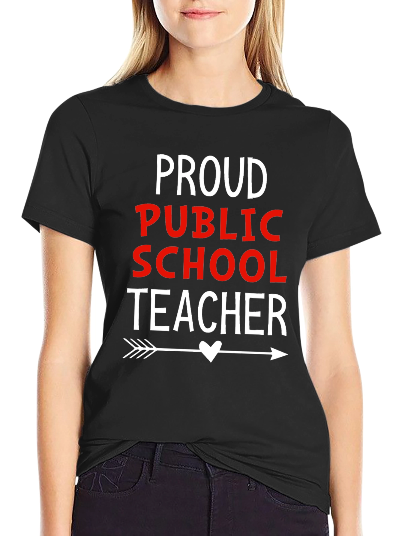 Proud Public School Teacher Graphic T-Shirt