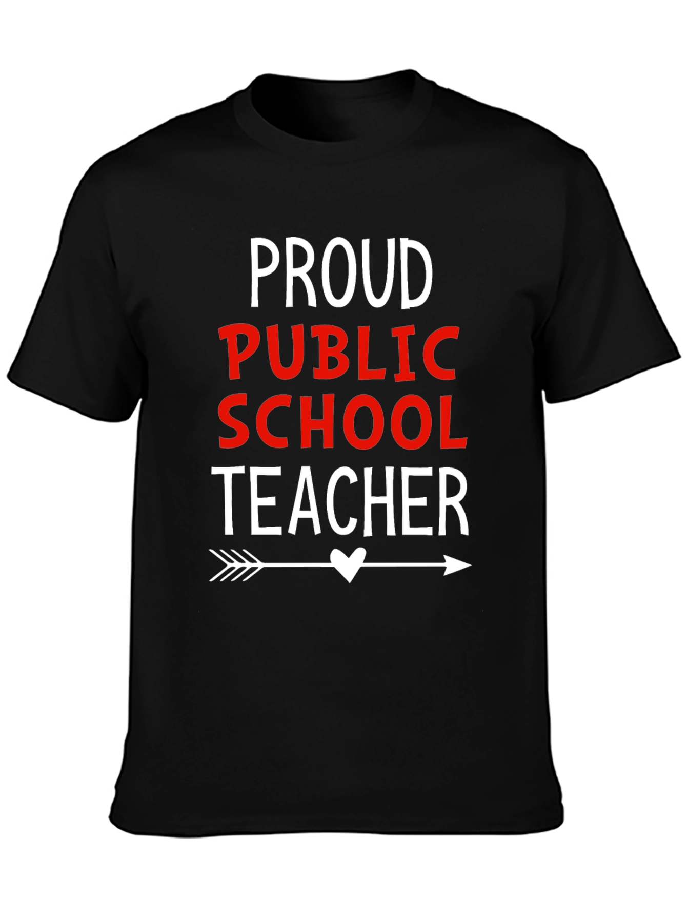 Proud Public School Teacher Graphic T-Shirt