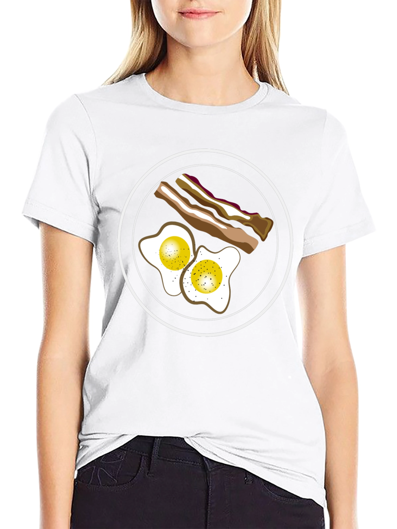 Breakfast T-Shirt: Eggs & Bacon Graphic Tee