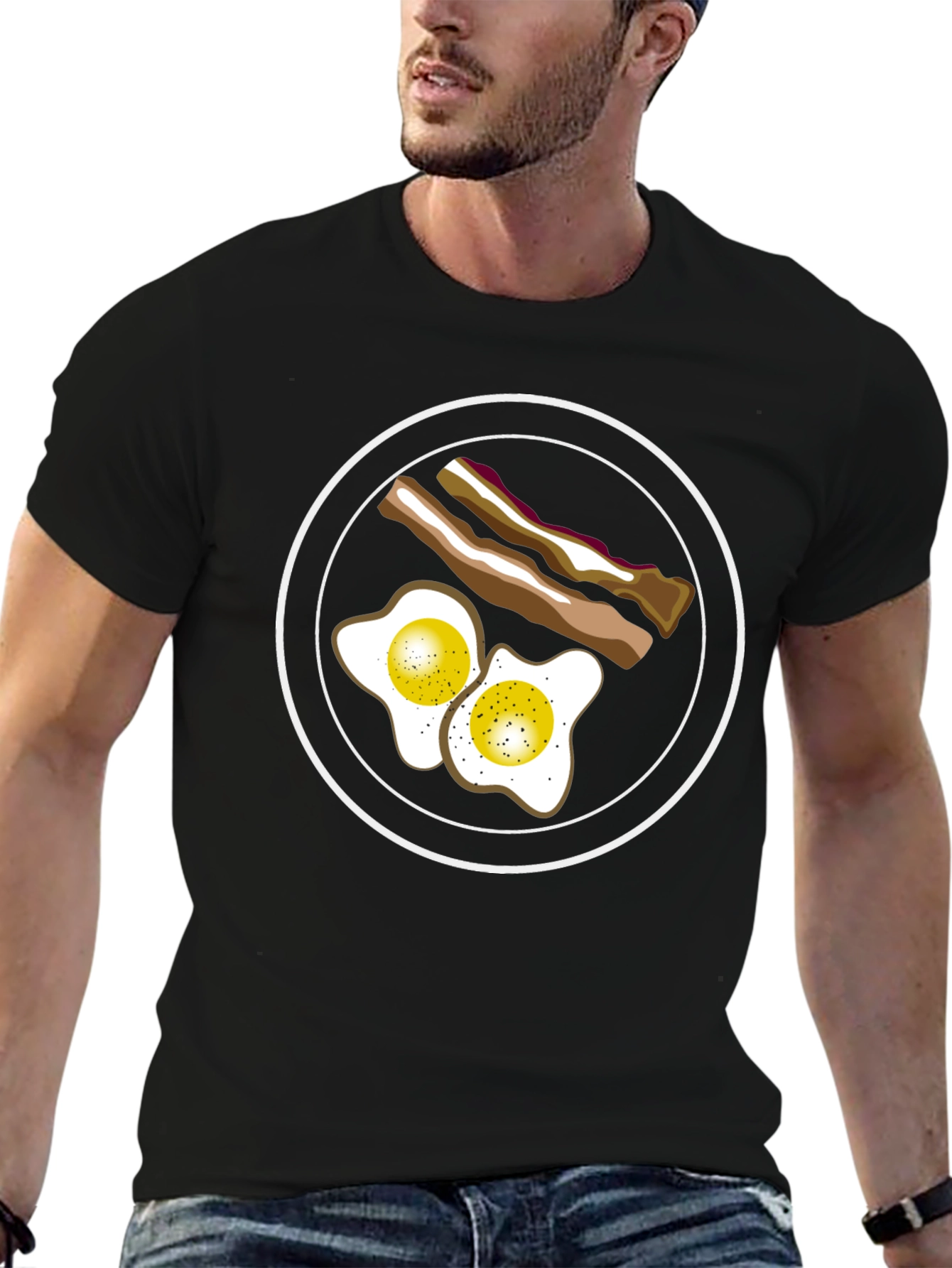 Breakfast T-Shirt: Eggs & Bacon Graphic Tee