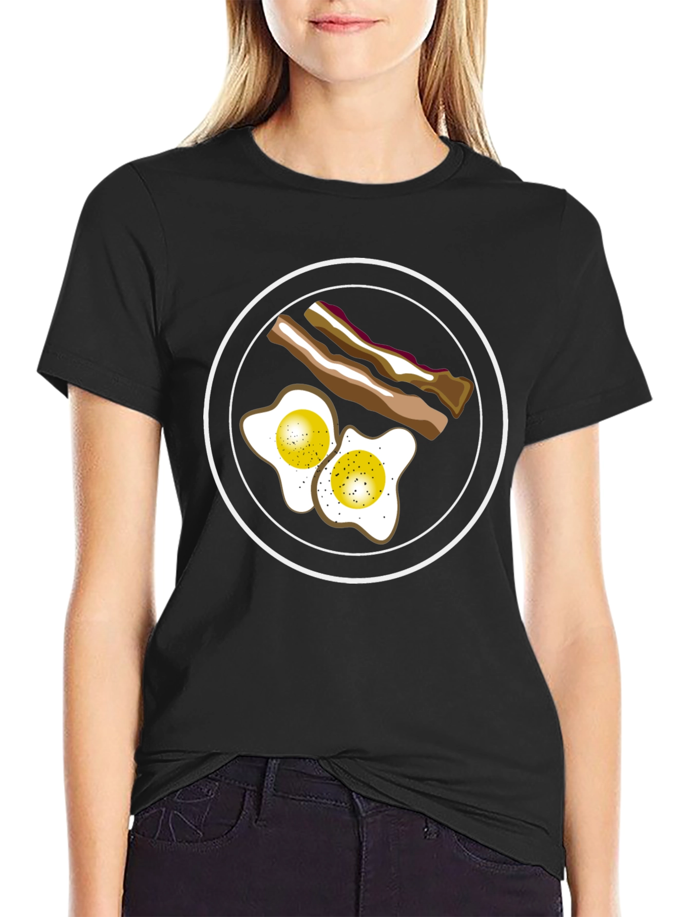 Breakfast T-Shirt: Eggs & Bacon Graphic Tee