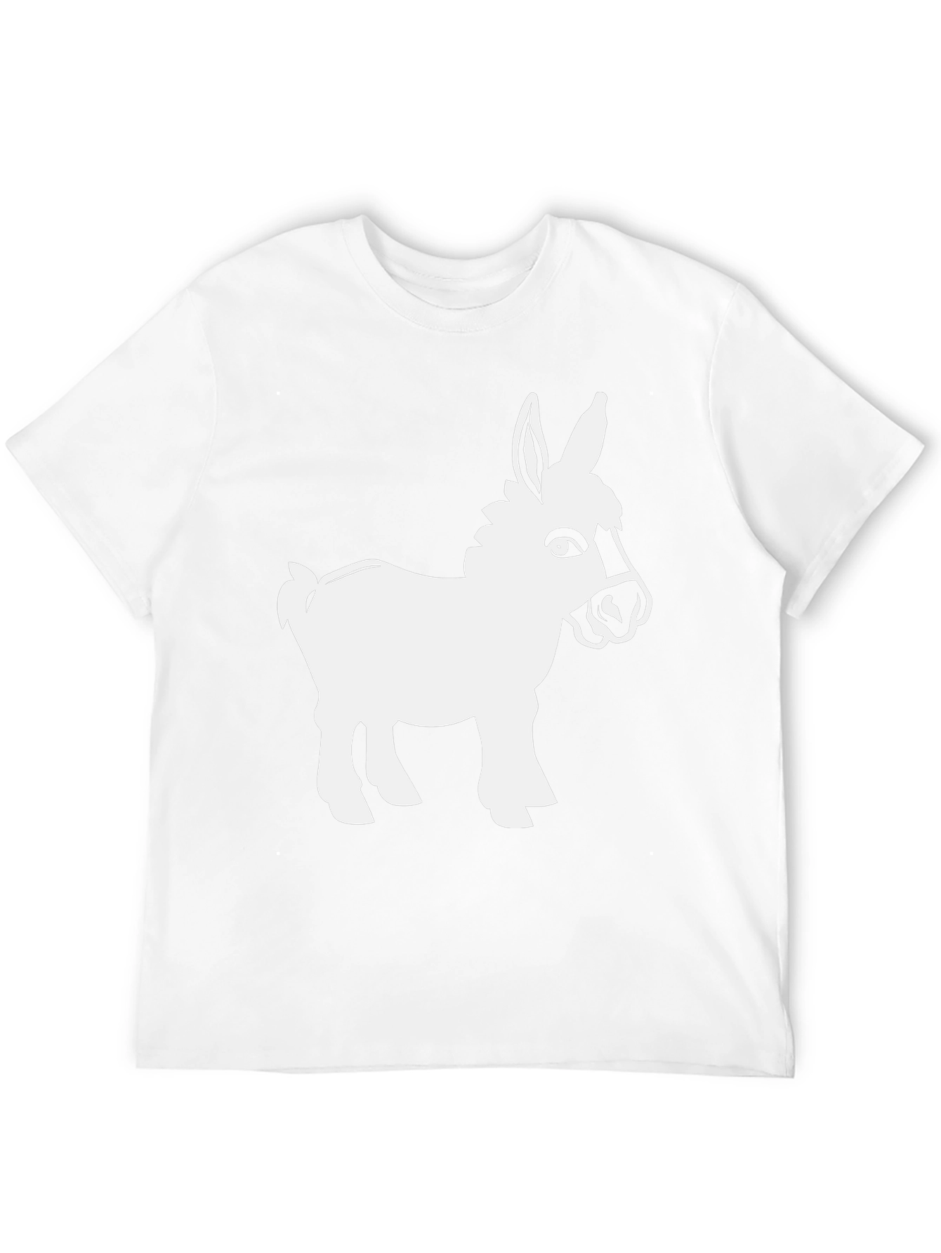 Black T-Shirt with White Donkey Graphic