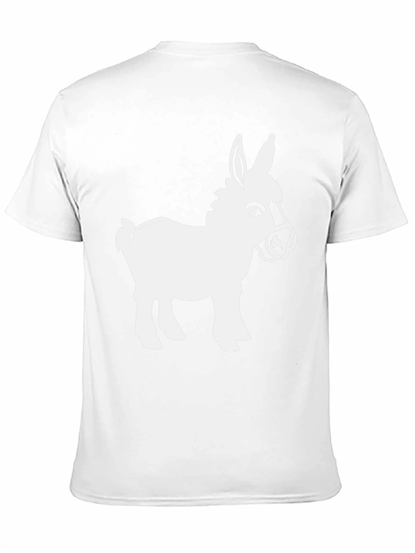 Black T-Shirt with White Donkey Graphic