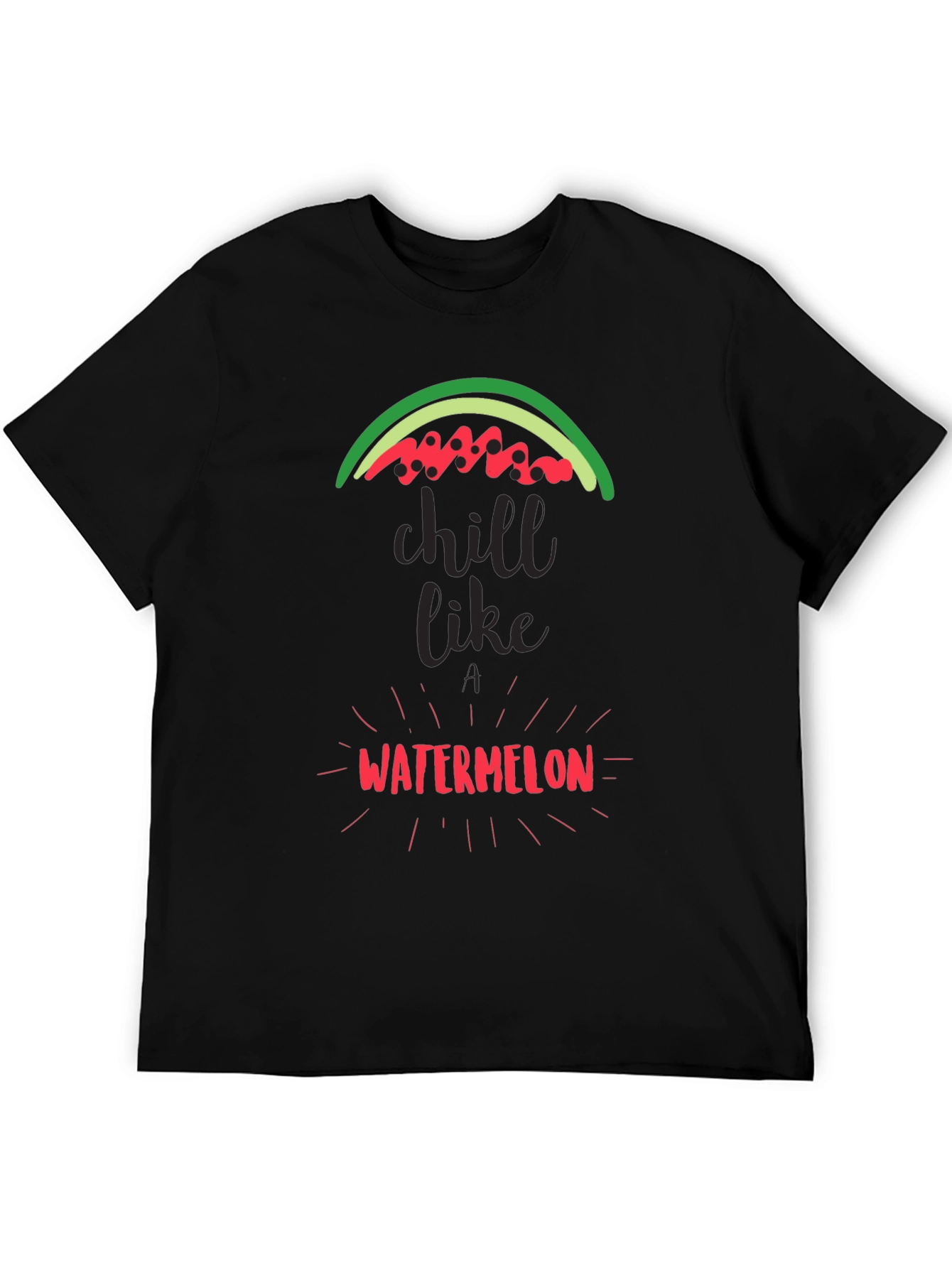 Chill Like Watermelon Black Graphic Tee