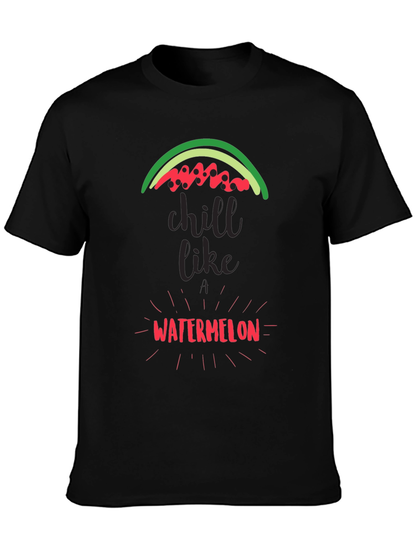 Chill Like Watermelon Black Graphic Tee
