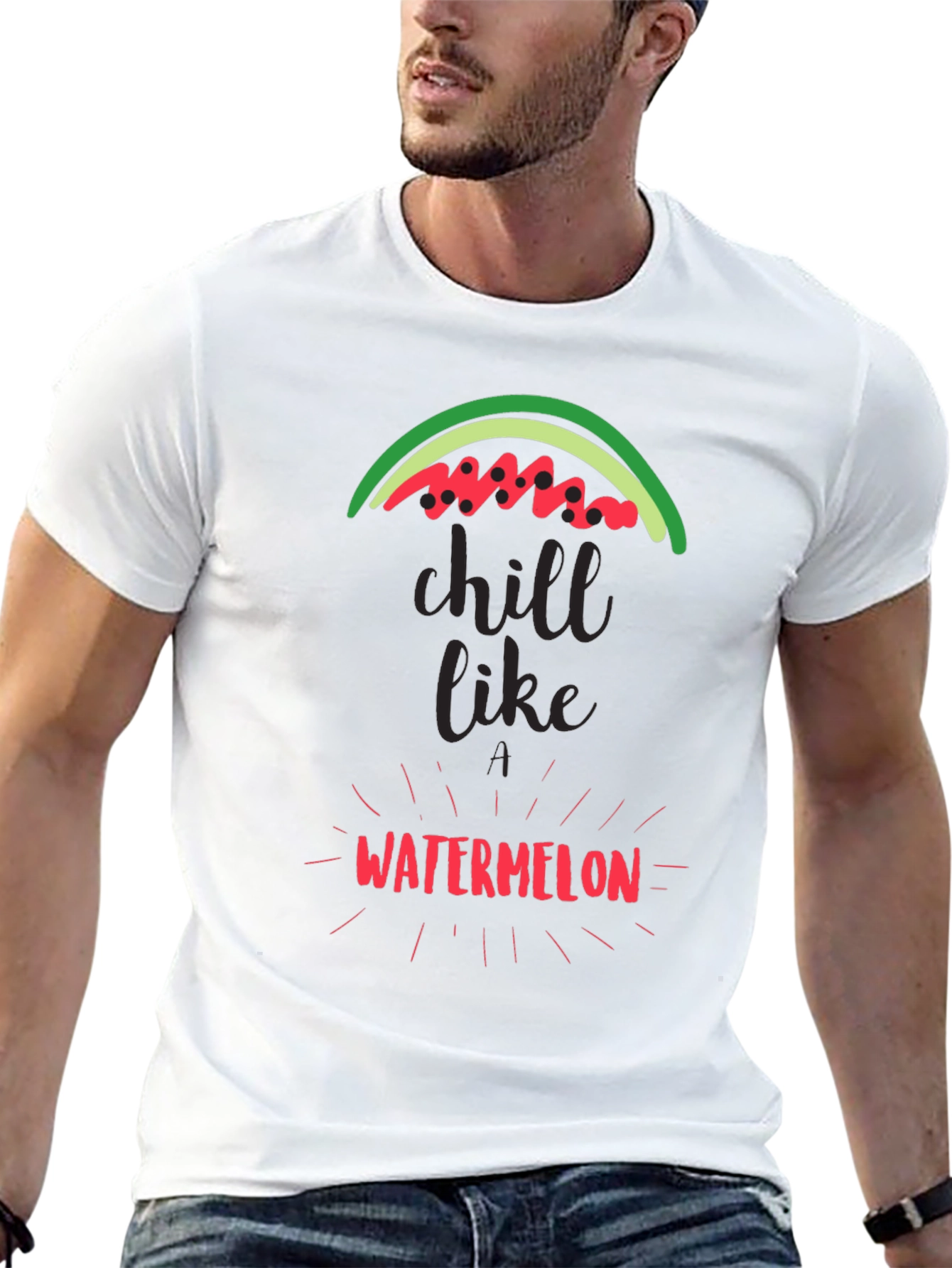 Chill Like Watermelon Black Graphic Tee
