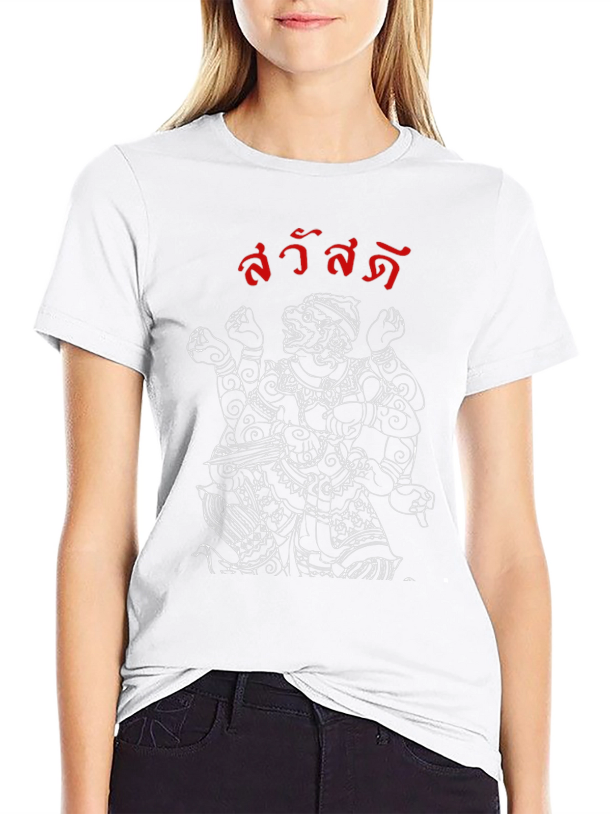Hanuman Thai Greeting Graphic T-Shirt