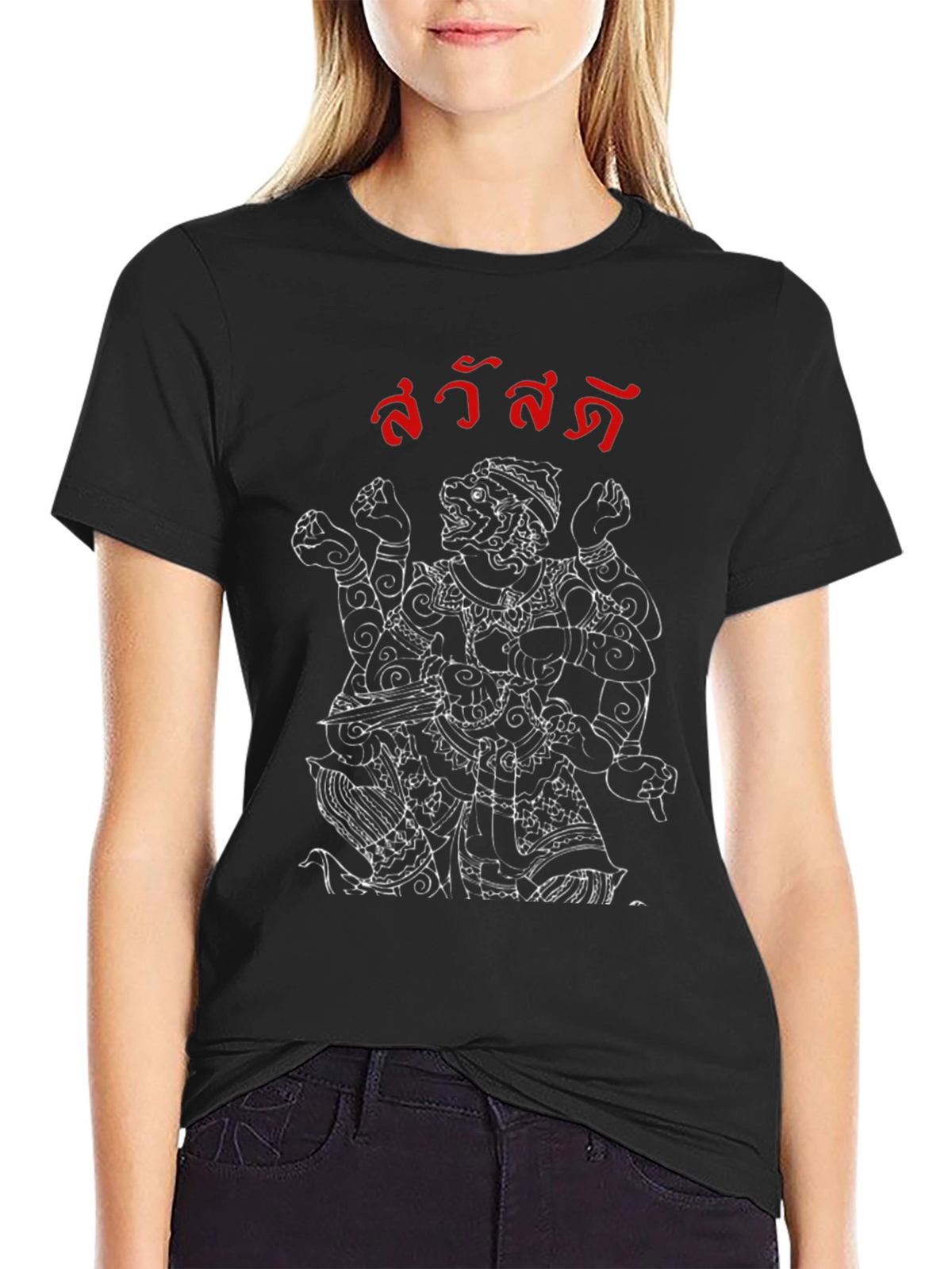 Hanuman Thai Greeting Graphic T-Shirt