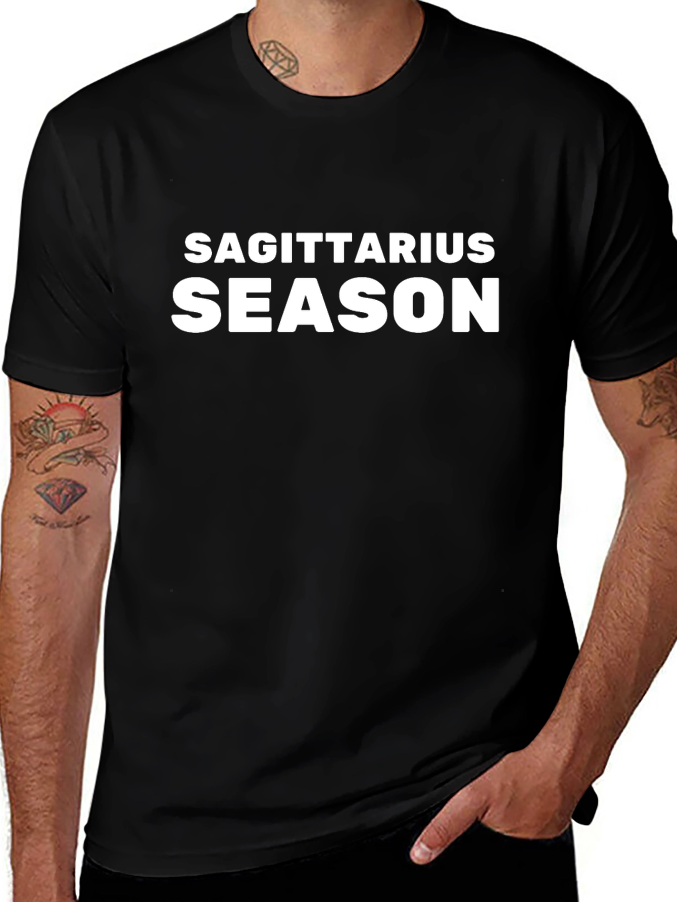 Sagittarius Season Black Graphic Tee