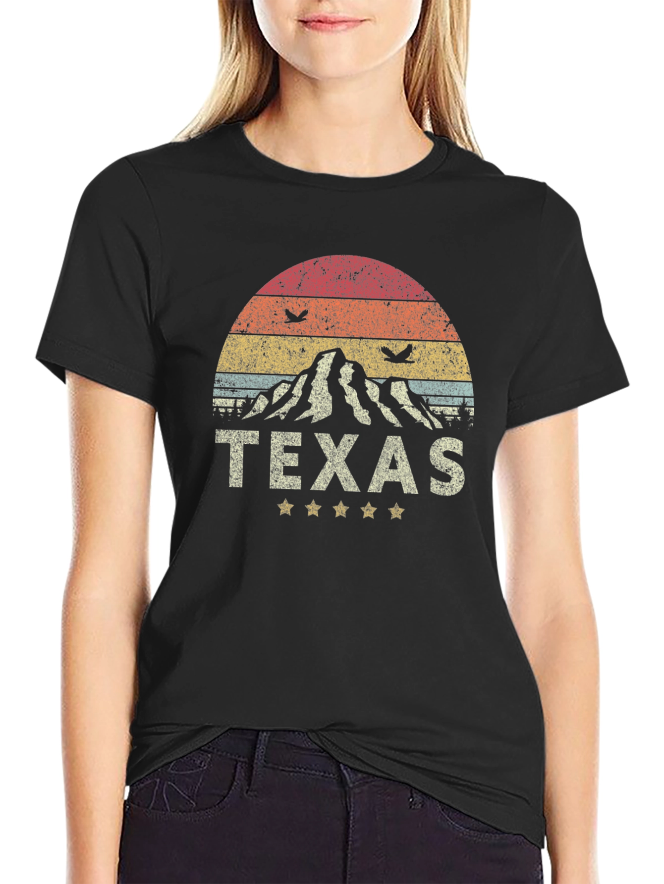 Texas Retro Graphic Tee - Black