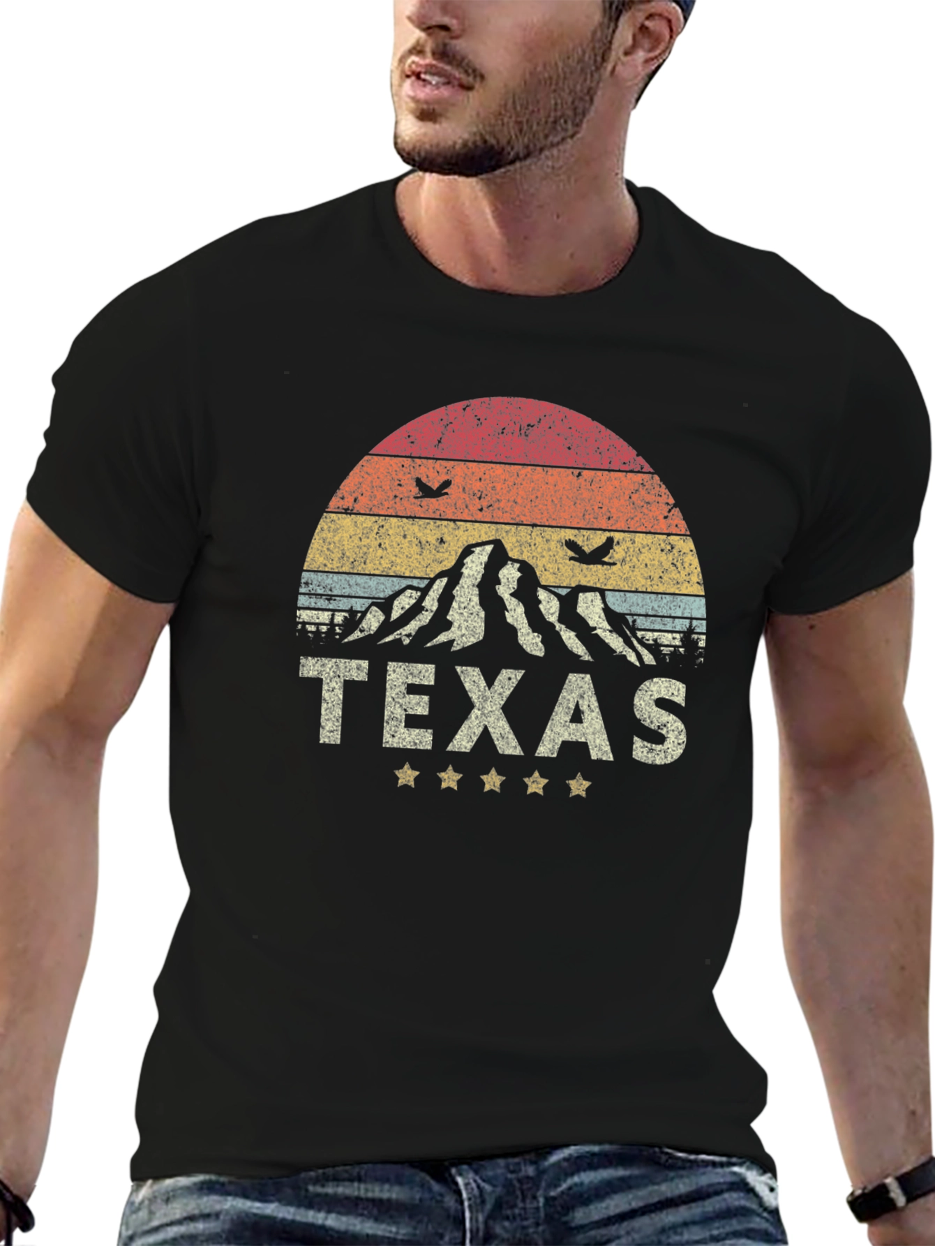 Texas Retro Graphic Tee - Black