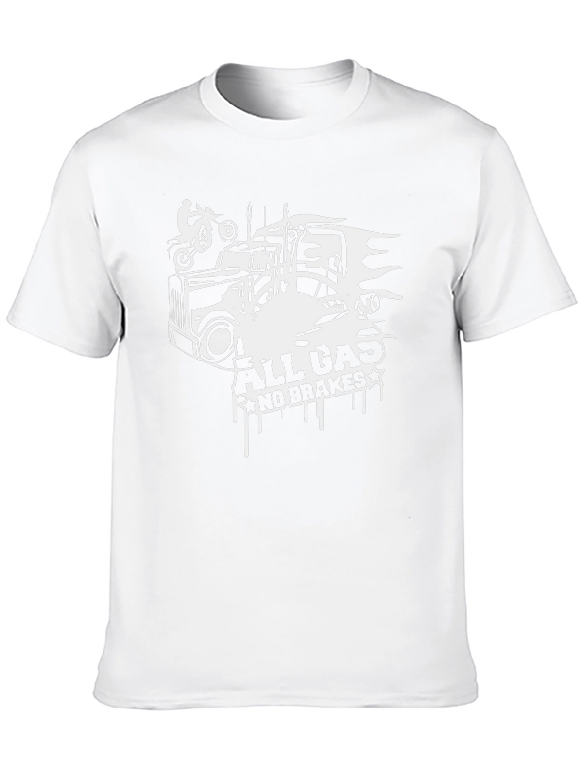 All Gas No Brakes Black Graphic Tee
