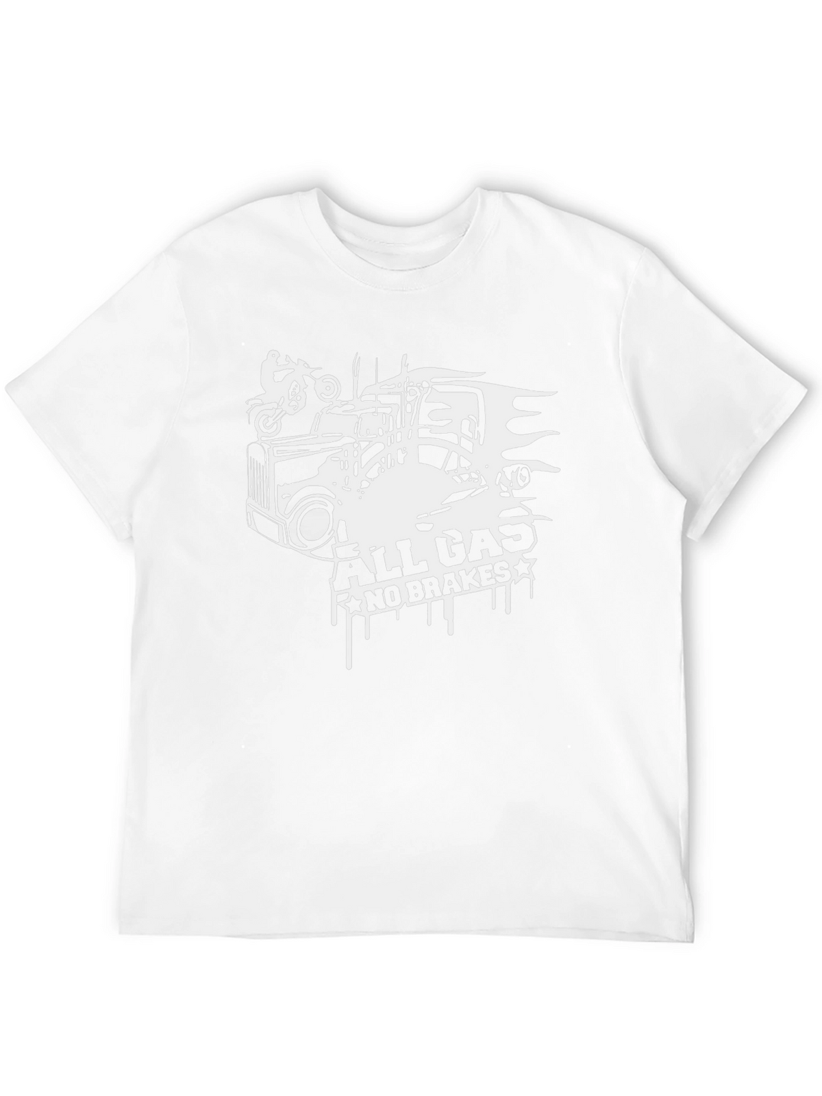 All Gas No Brakes Black Graphic Tee
