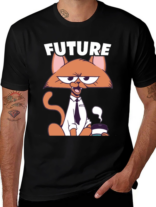 Future Cat T-Shirt - Business Cat Cartoon Tee