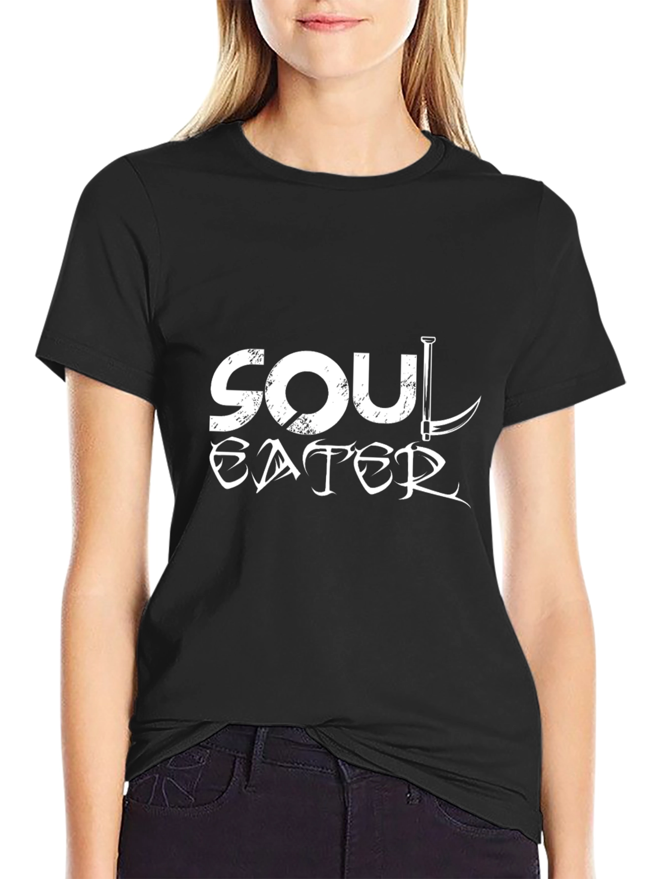 Soul Eater Graphic Print Black T-Shirt