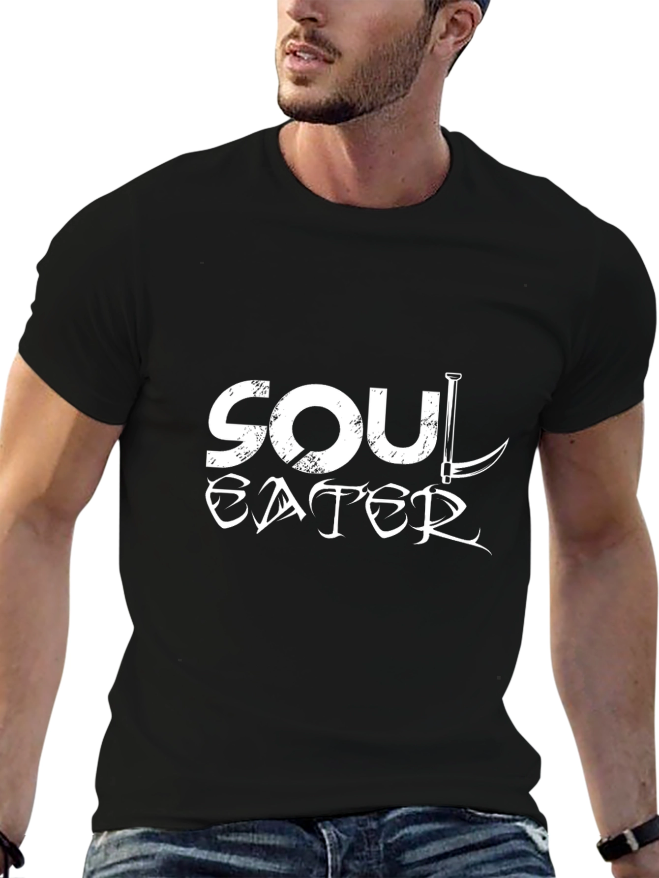 Soul Eater Graphic Print Black T-Shirt