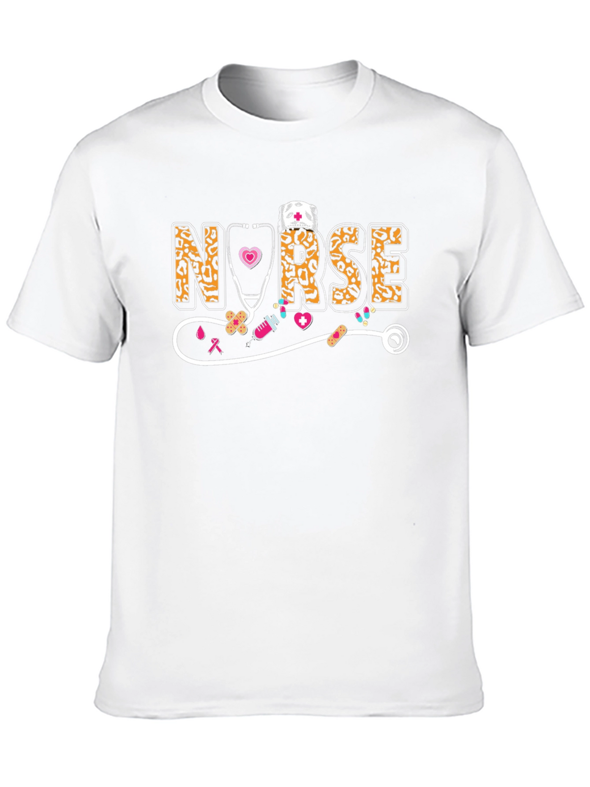 Nurse Leopard Print Graphic T-Shirt