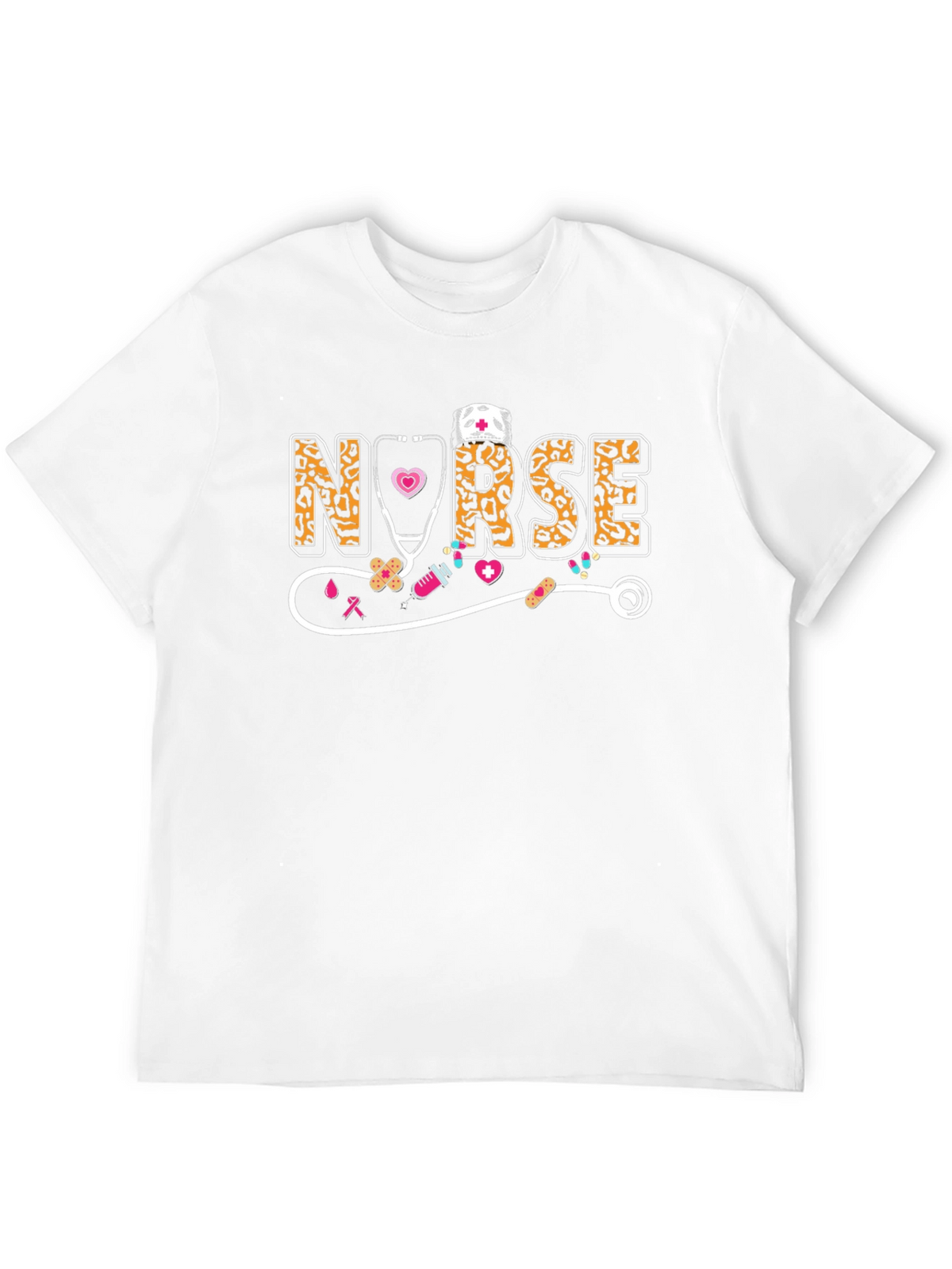 Nurse Leopard Print Graphic T-Shirt