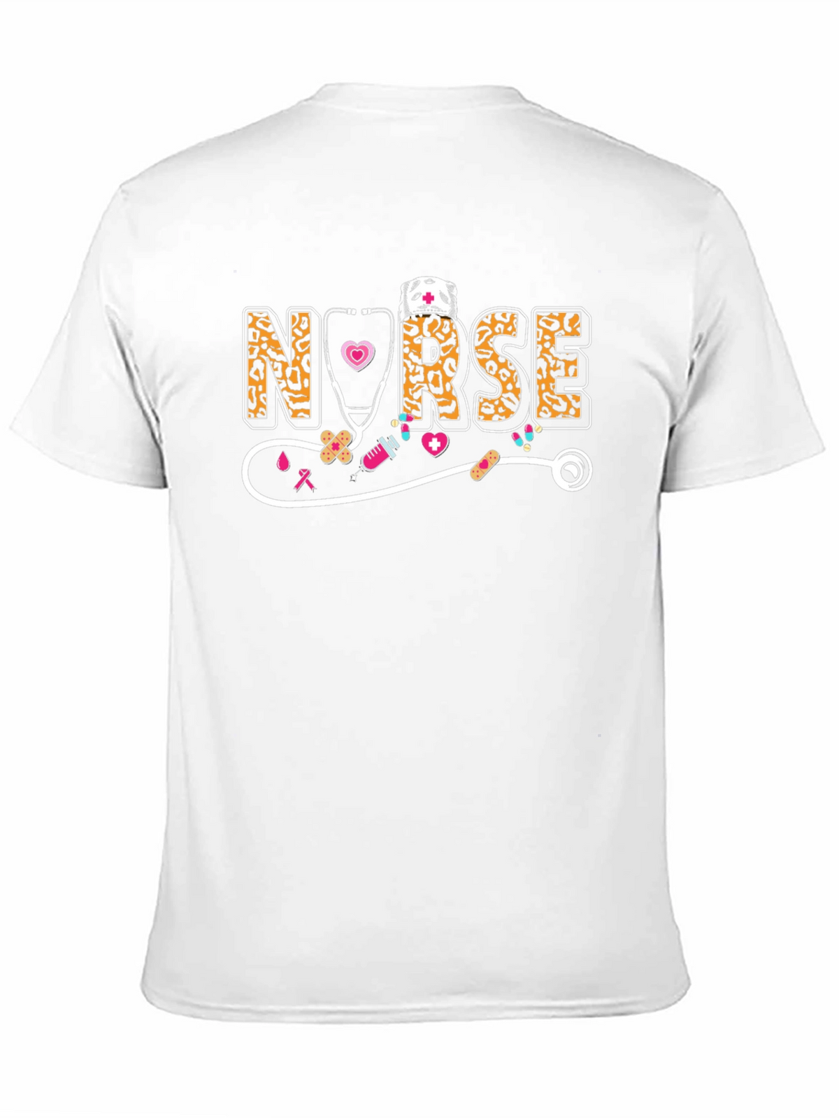 Nurse Leopard Print Graphic T-Shirt