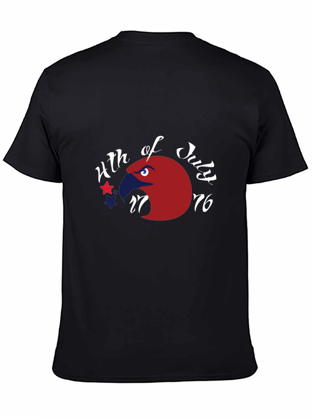 Patriotic Eagle 4th of July Graphic Tee - Black