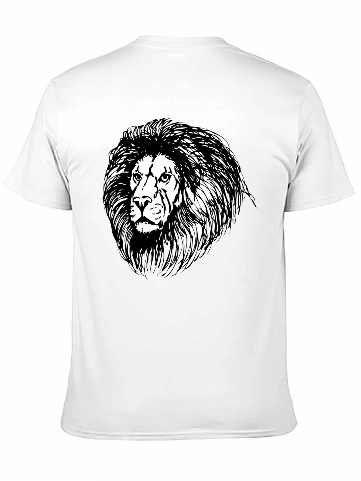 Lion Graphic Black Tee - Classic Style