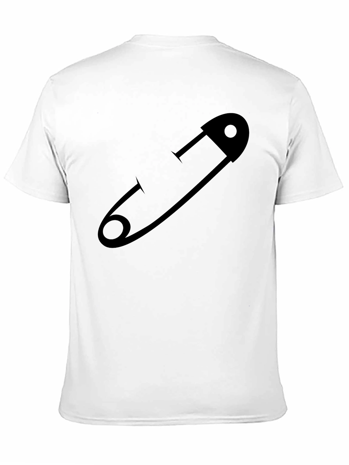 Safety Pin Graphic T-Shirt - Black