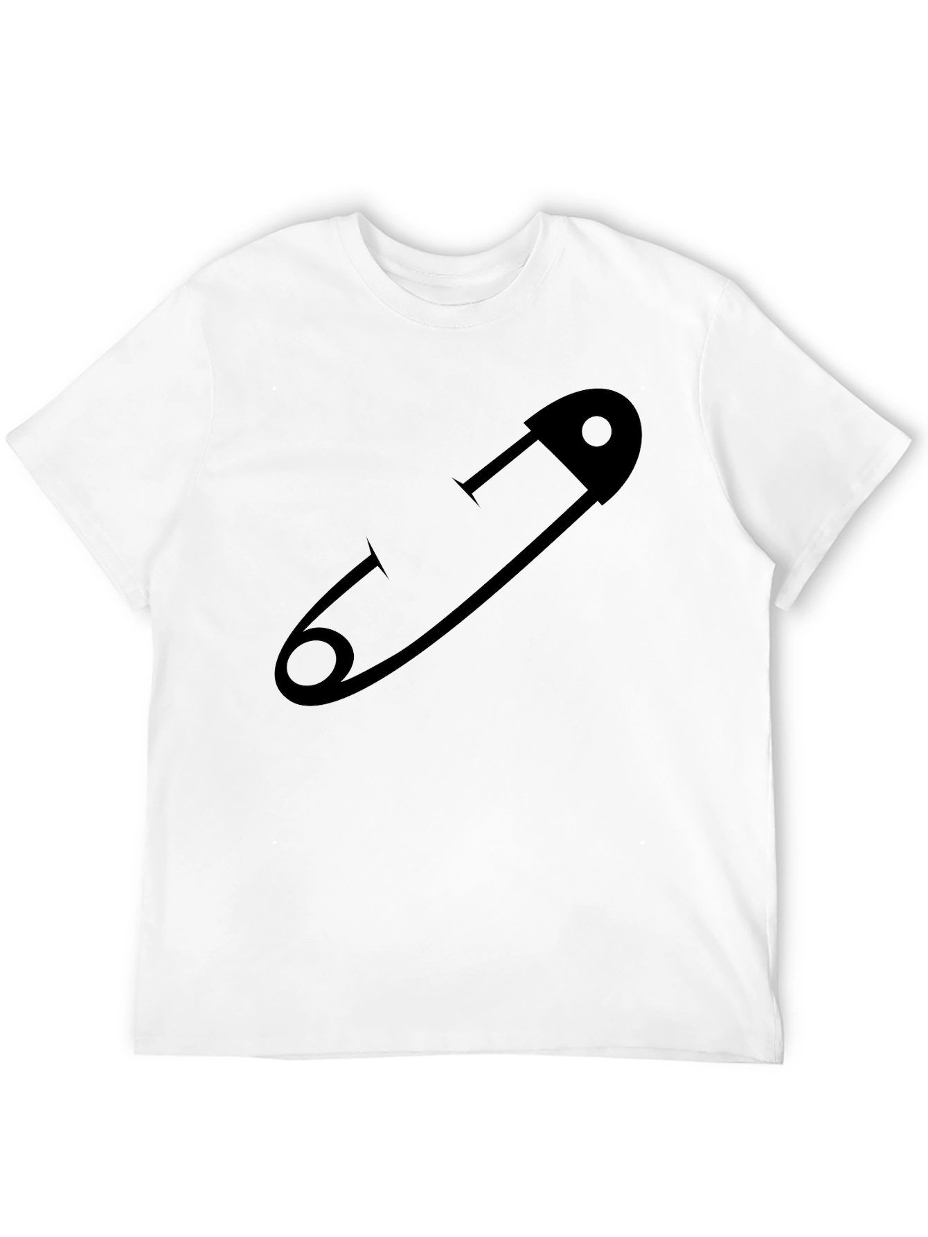 Safety Pin Graphic T-Shirt - Black