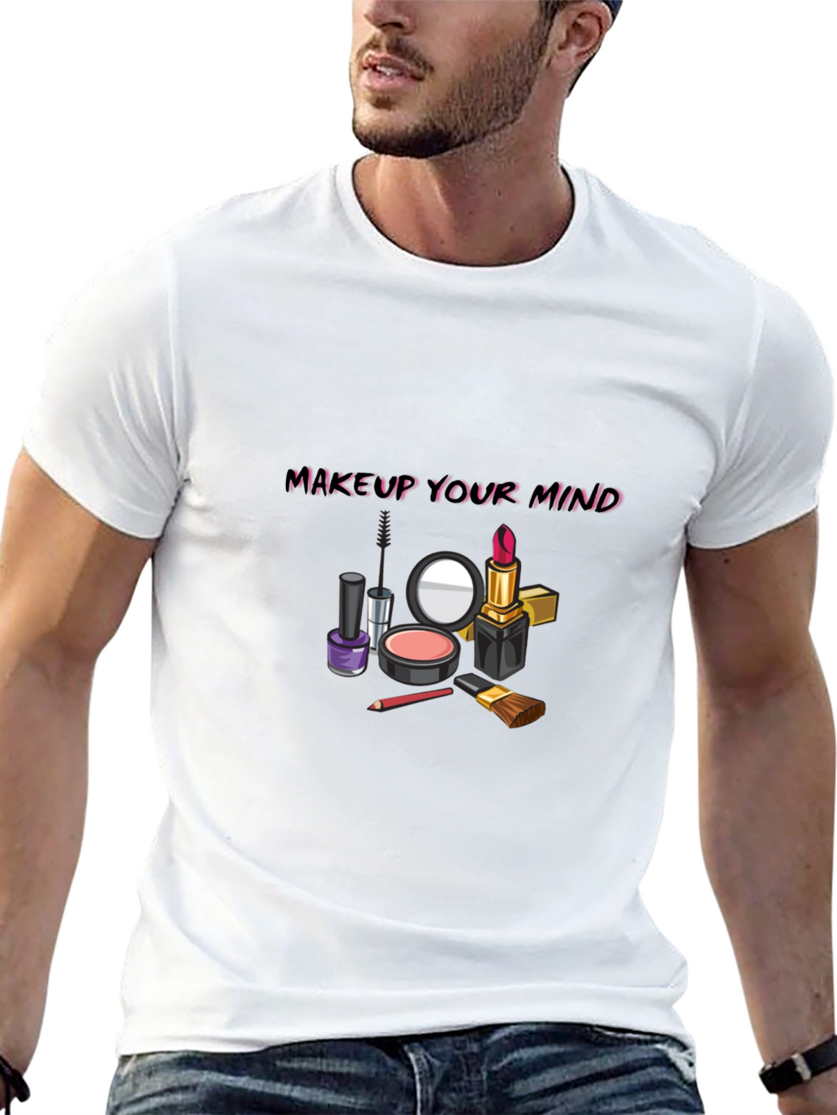Makeup Your Mind Graphic Tee - Stylish & Trendy
