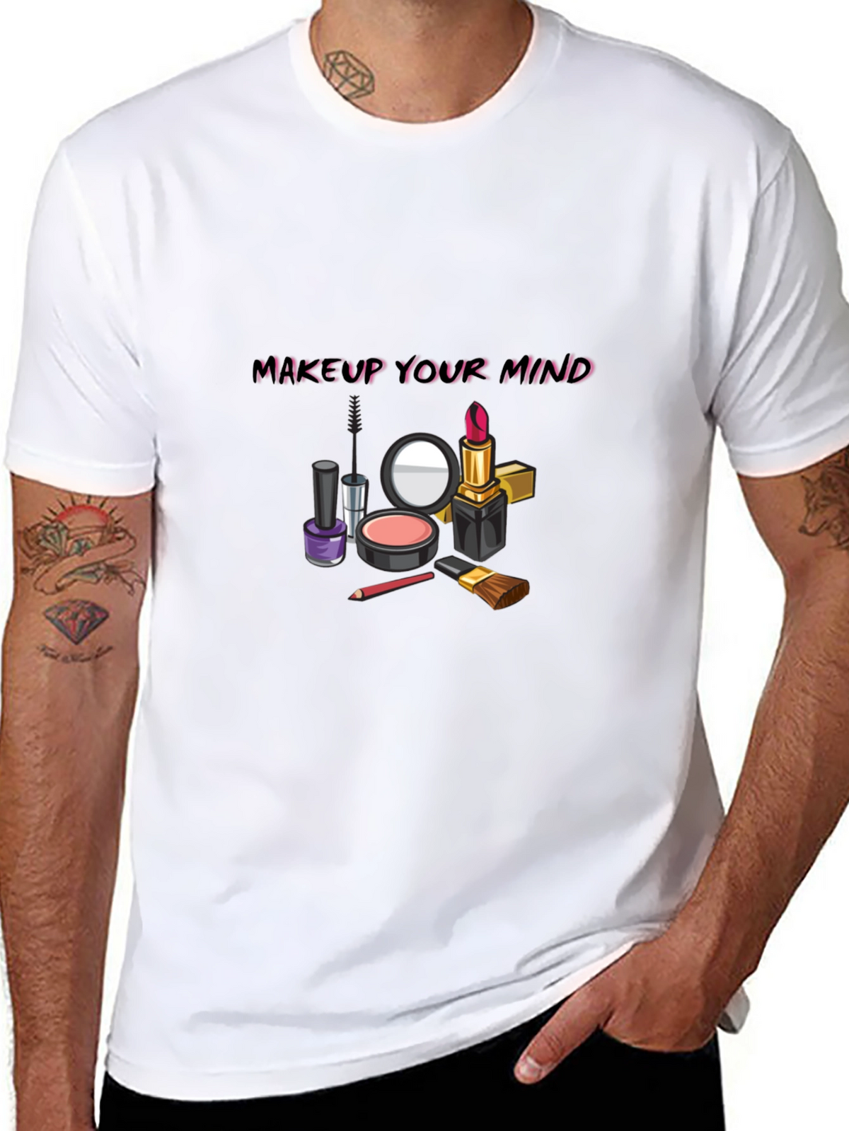 Makeup Your Mind Graphic Tee - Stylish & Trendy