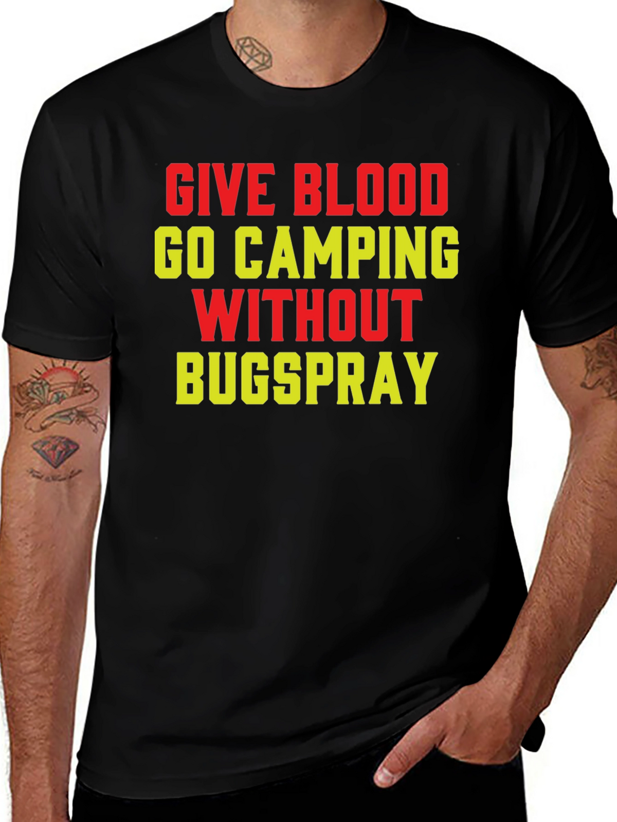 Give Blood Go Camping T-Shirt