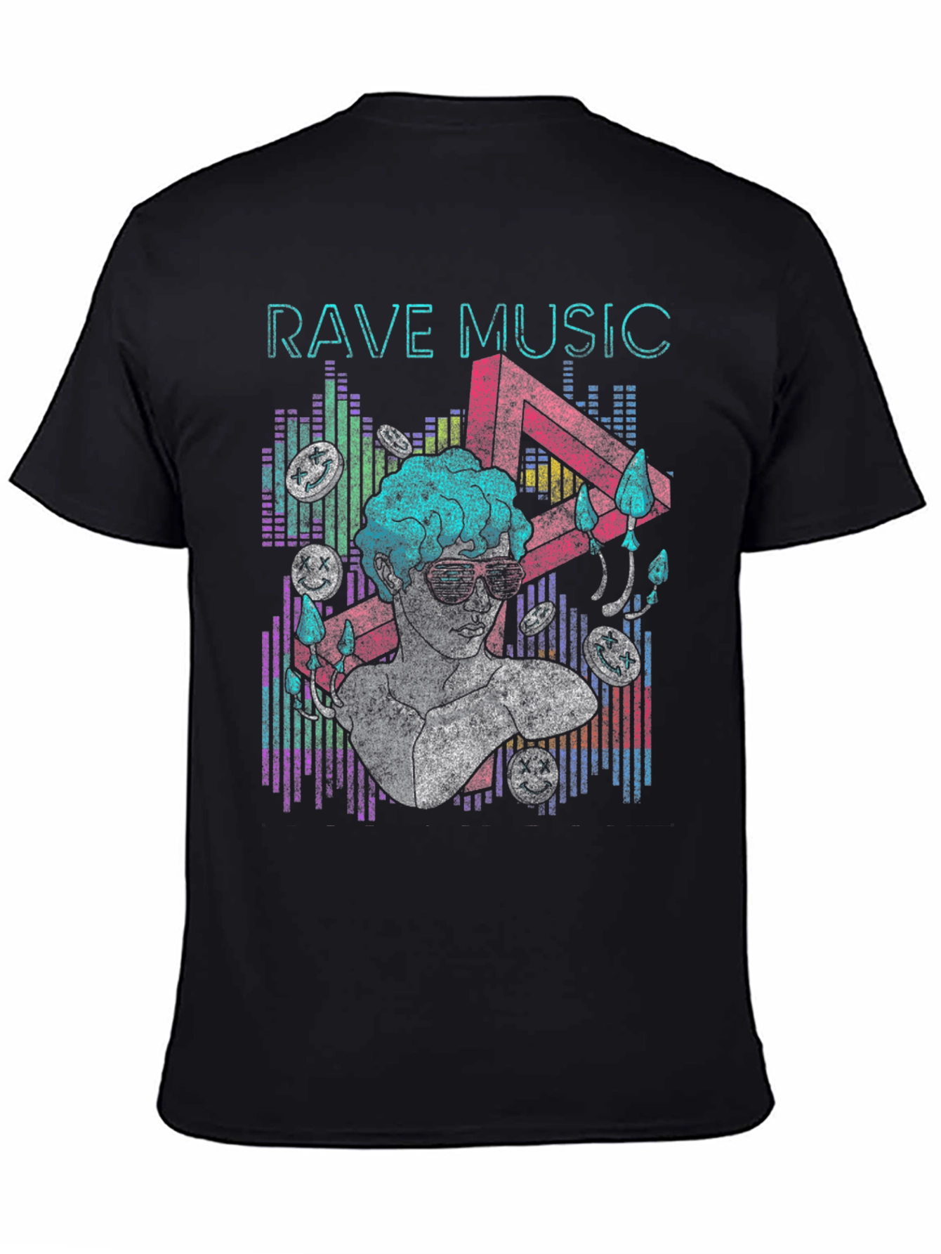 Rave Music Graphic Print T-Shirt