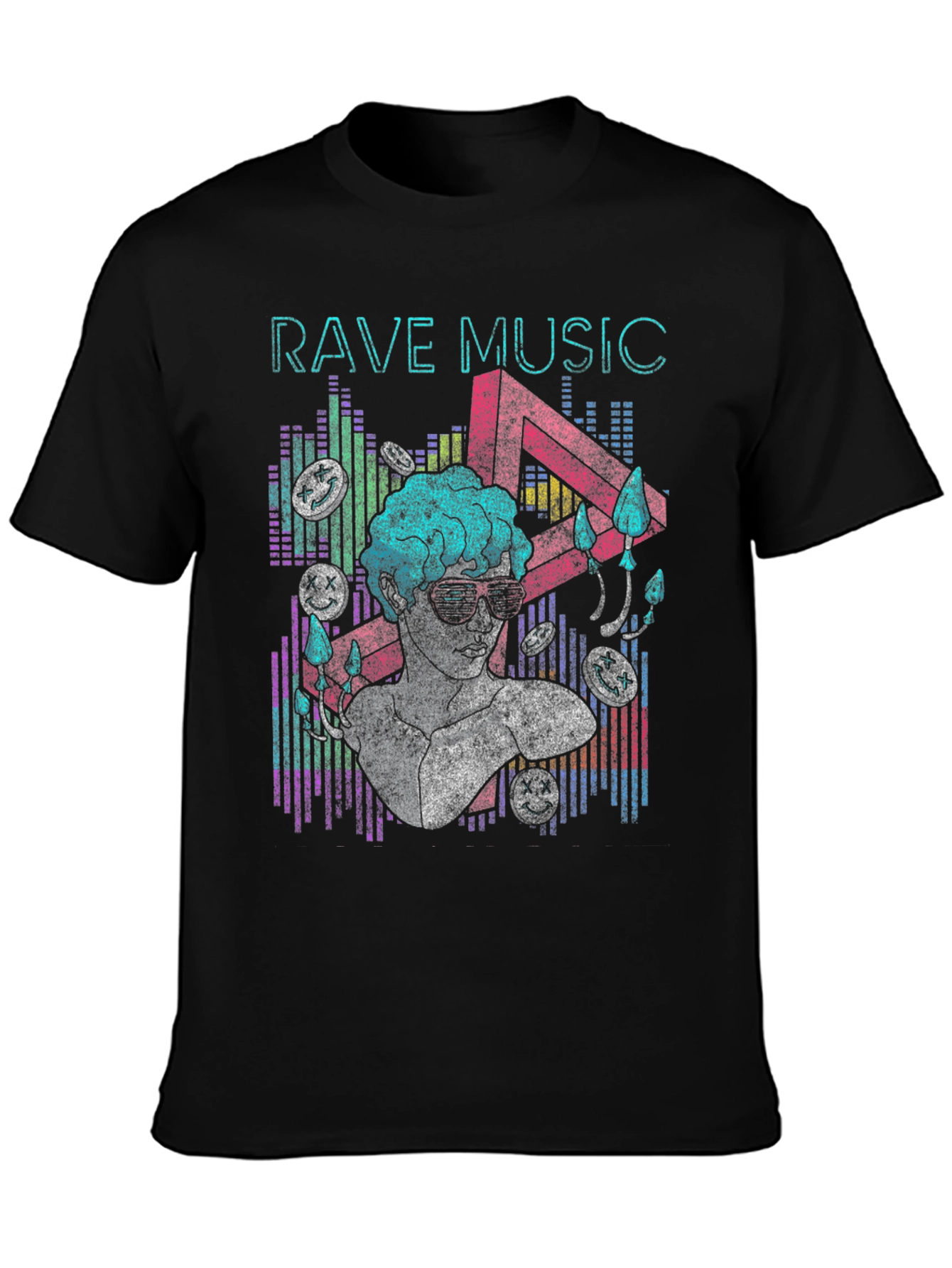 Rave Music Graphic Print T-Shirt